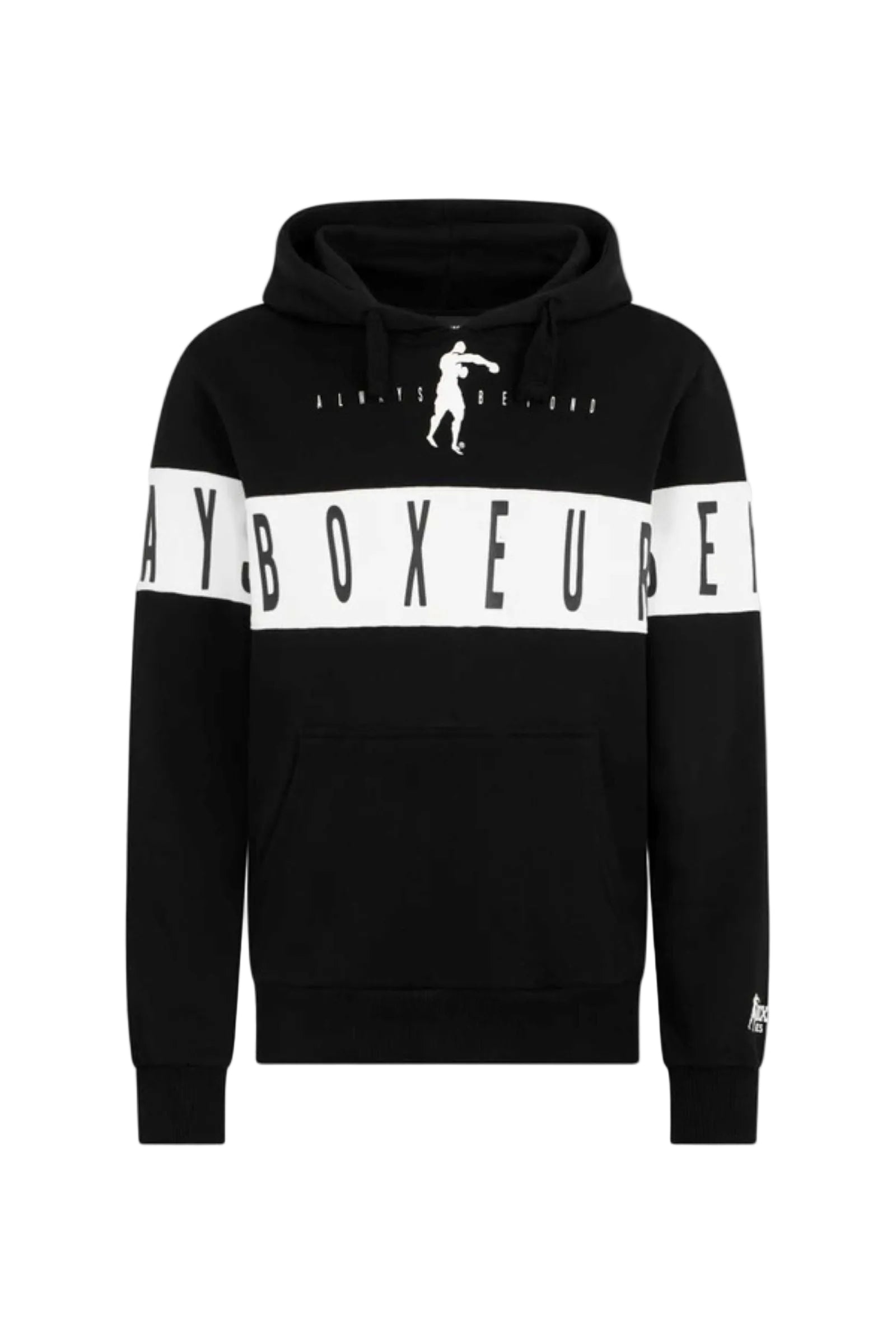Hoodie With Insert in Black Kapuzenpullover Boxeur des Rues