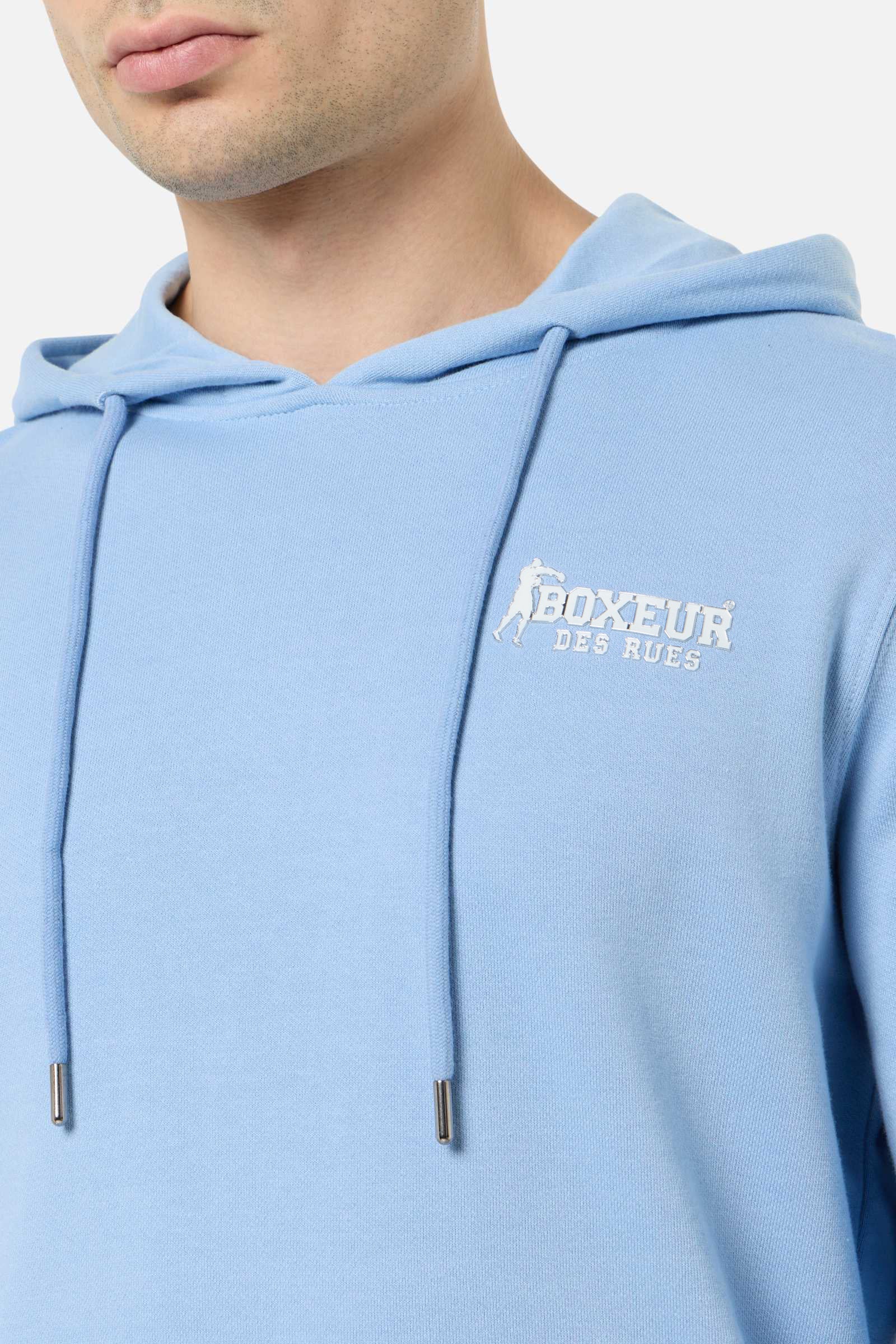Basic Hoodie in Sky Blue Kapuzenpullover Boxeur des Rues
