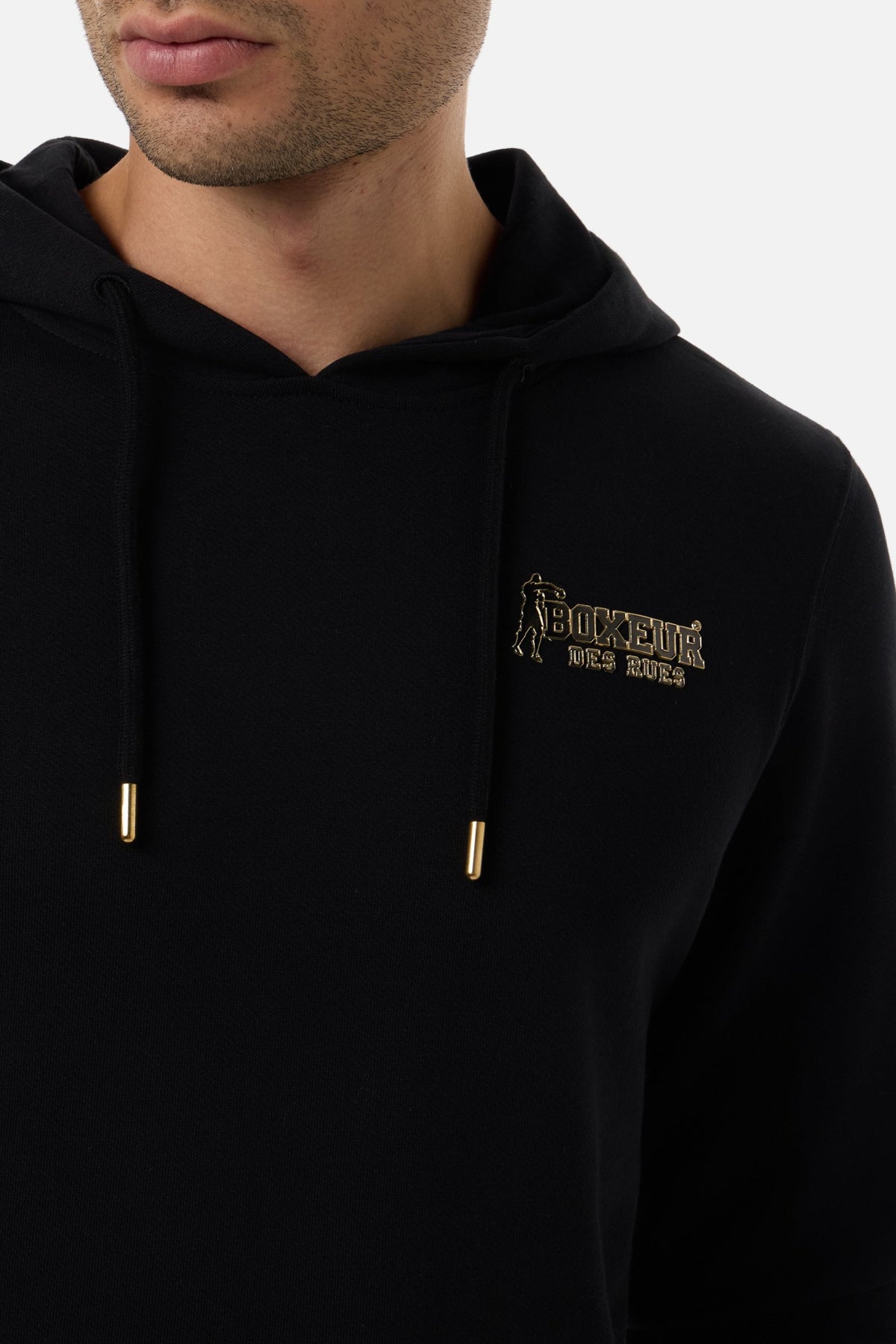 Kapuzenpullover Basic in Black Kapuzenpullover Boxeur des Rues