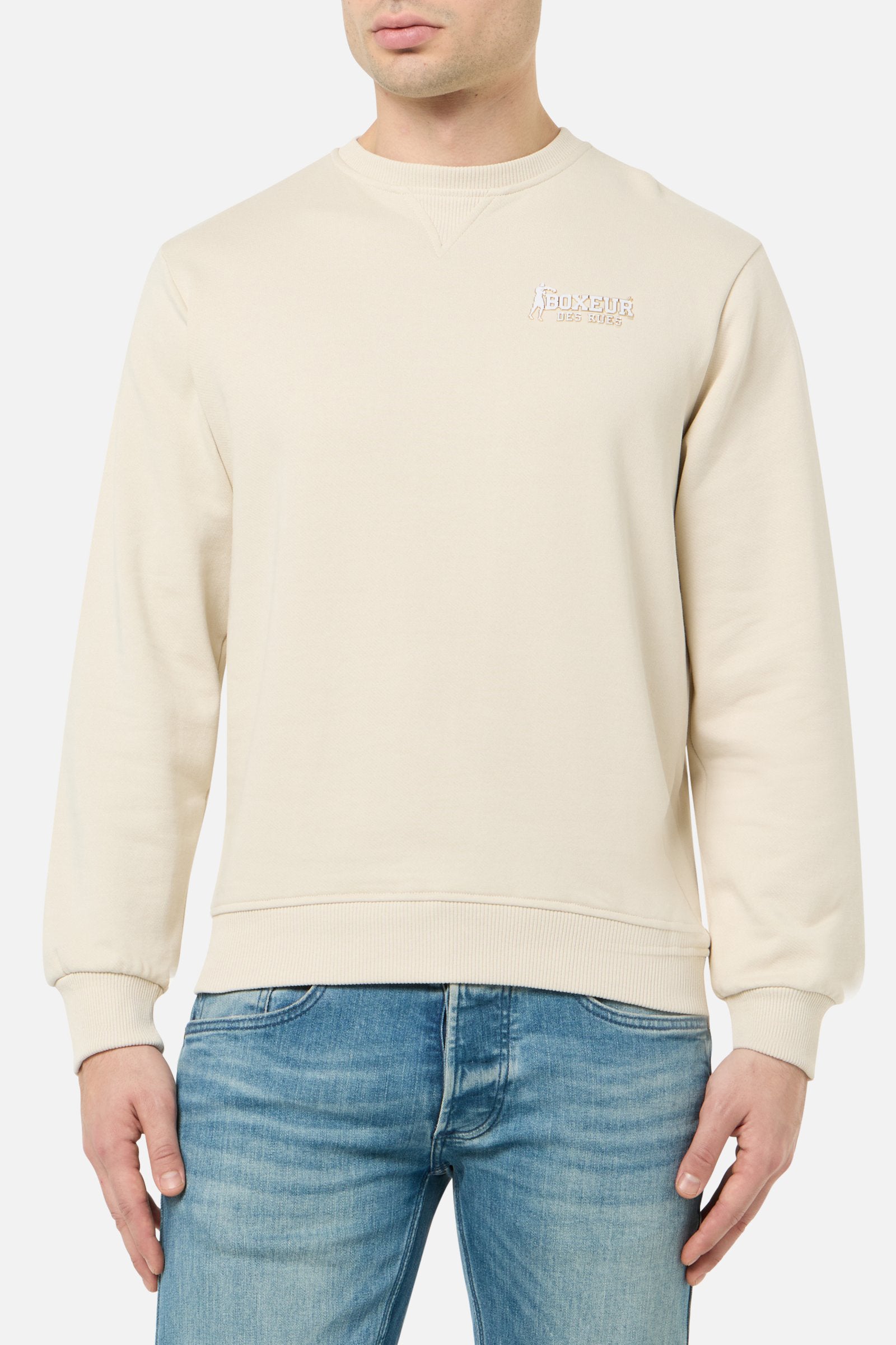 Basic Round Neck Sweatshirt in Sand Sweatshirts Boxeur des Rues