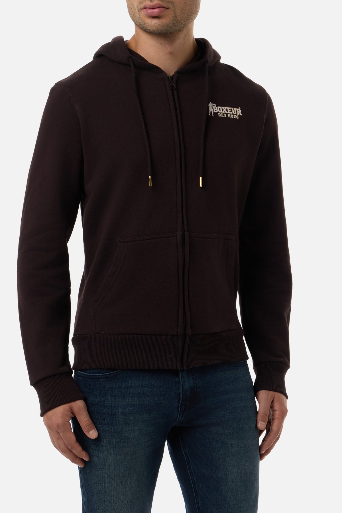 Sweatjacke Basic Full Zip in Chocolate Fondant Sweatjacken Boxeur des Rues