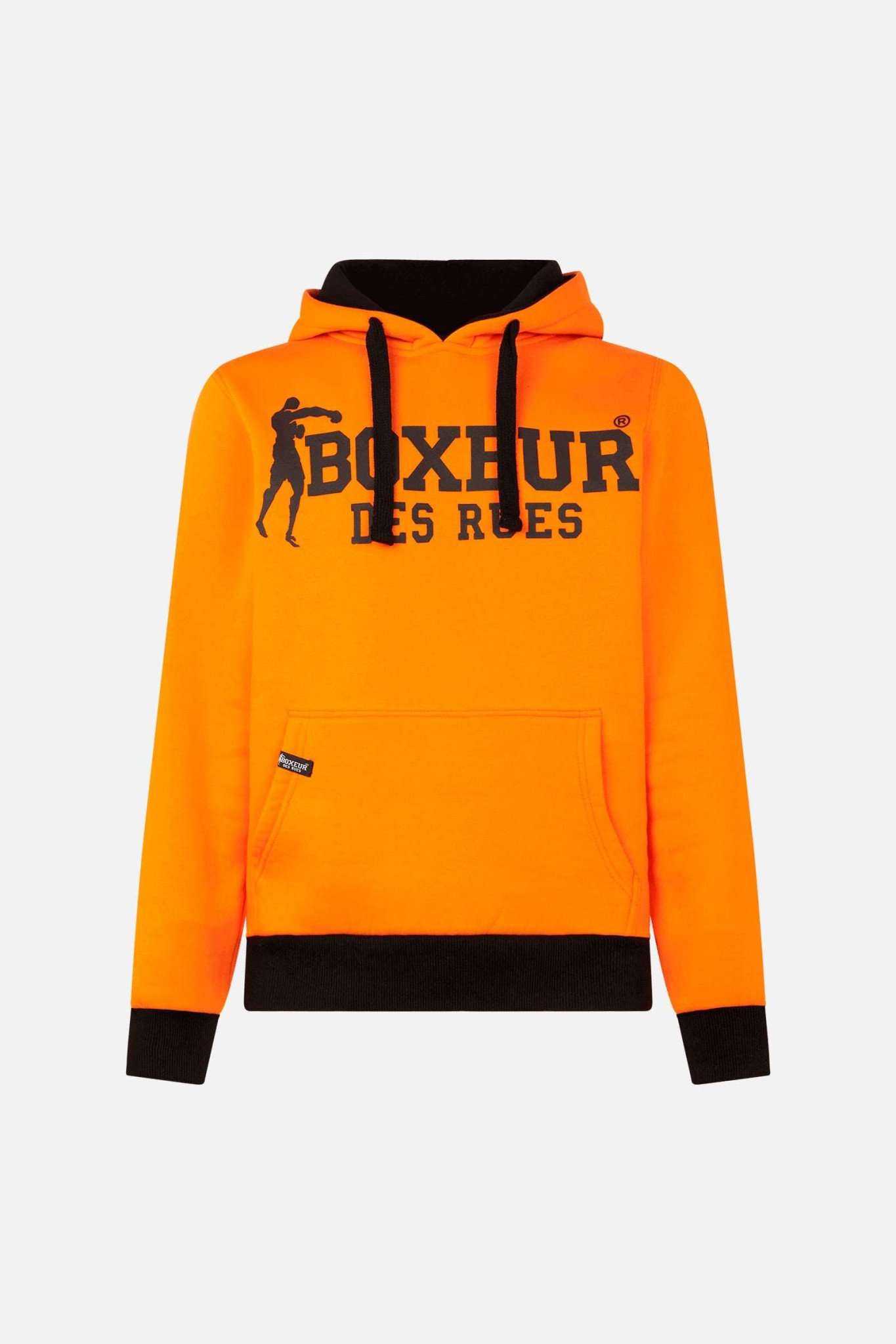 Man Hoodie Sweatshirt in Orange Kapuzenpullover Boxeur des Rues   
