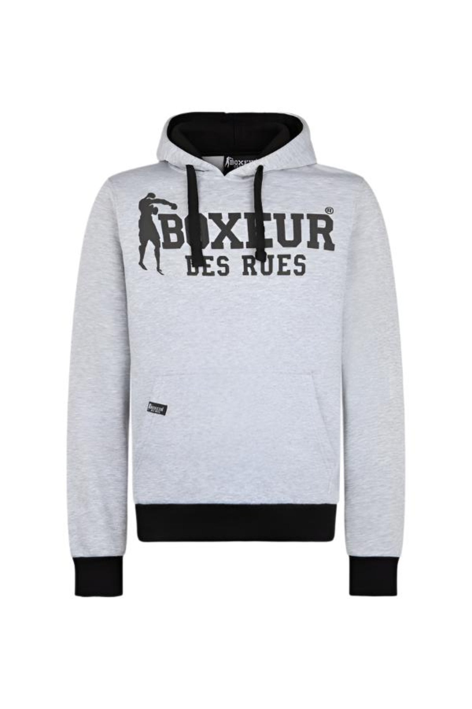 Hoodie Sweatshirt in Grey Mel Kapuzenpullover Boxeur des Rues   