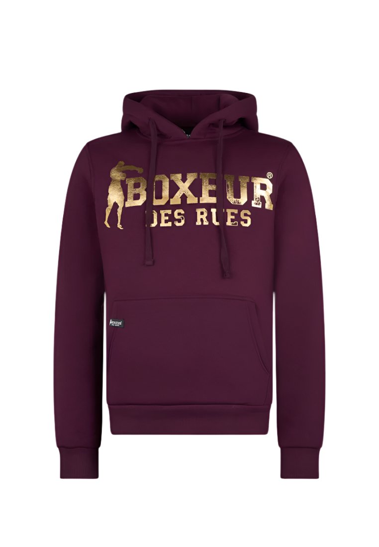 Hoodie Sweatshirt in Wine Kapuzenpullover Boxeur des Rues   