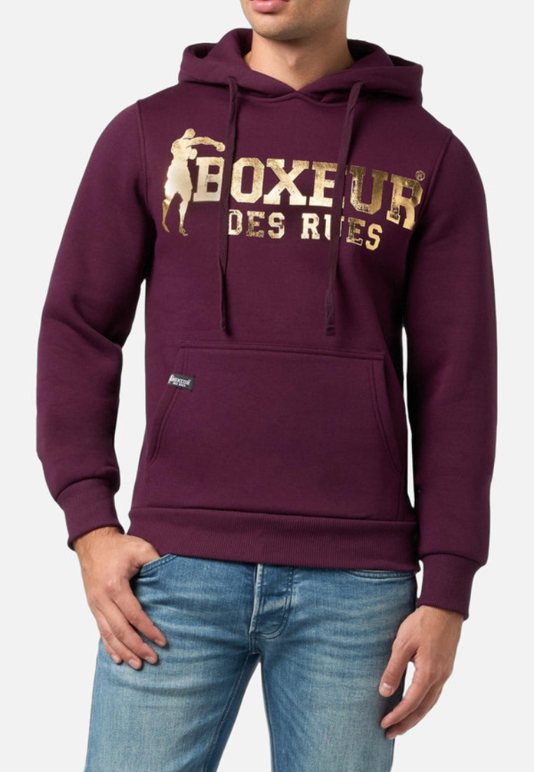 Hoodie Sweatshirt in Wine Kapuzenpullover Boxeur des Rues   