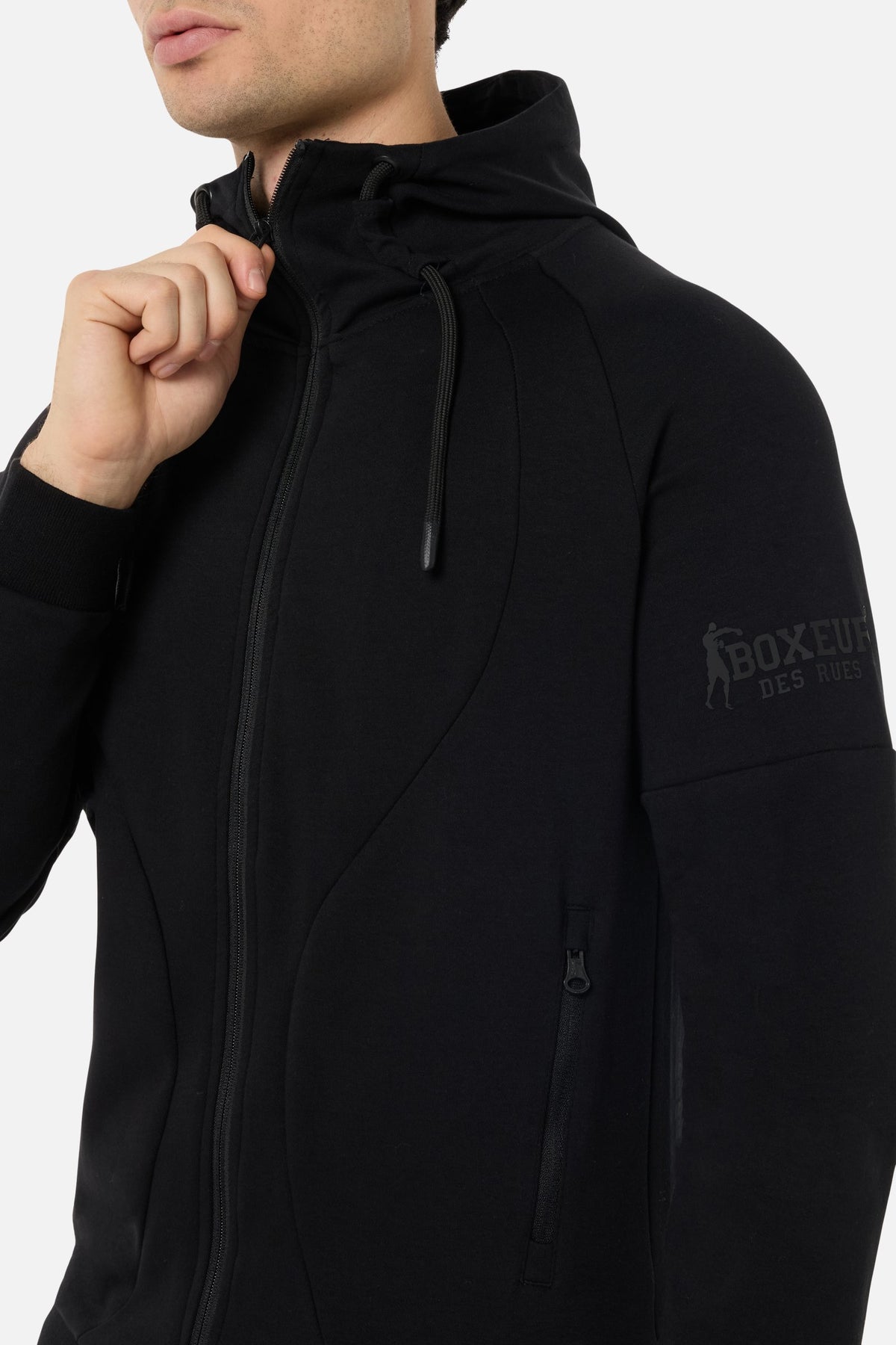 Sweatshirt Interlock in Black-Gold Sweatshirts Boxeur des Rues