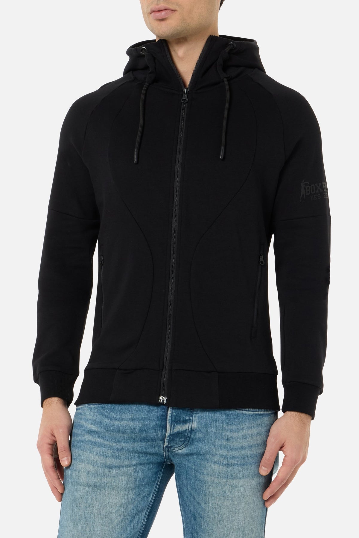 Sweatshirt Interlock in Black-Gold Sweatshirts Boxeur des Rues