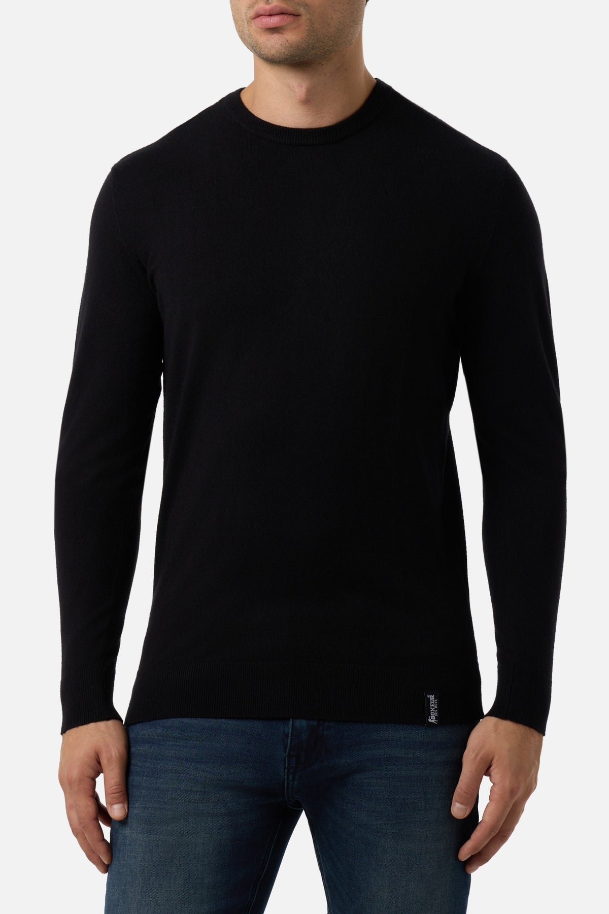 Pullover Round Neck in Black-Gold Pullover Boxeur des Rues