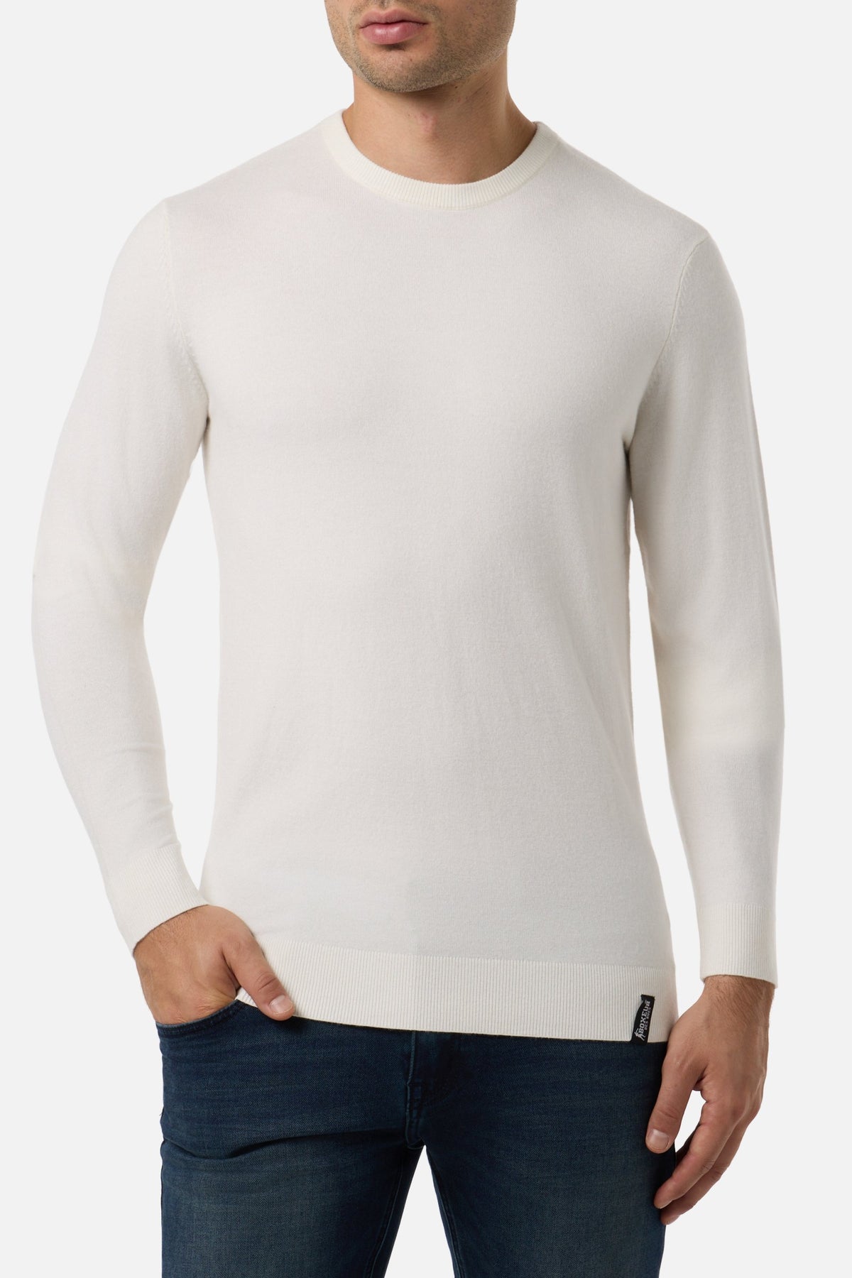 Pullover Round Neck in Warm Blank Pullover Boxeur des Rues