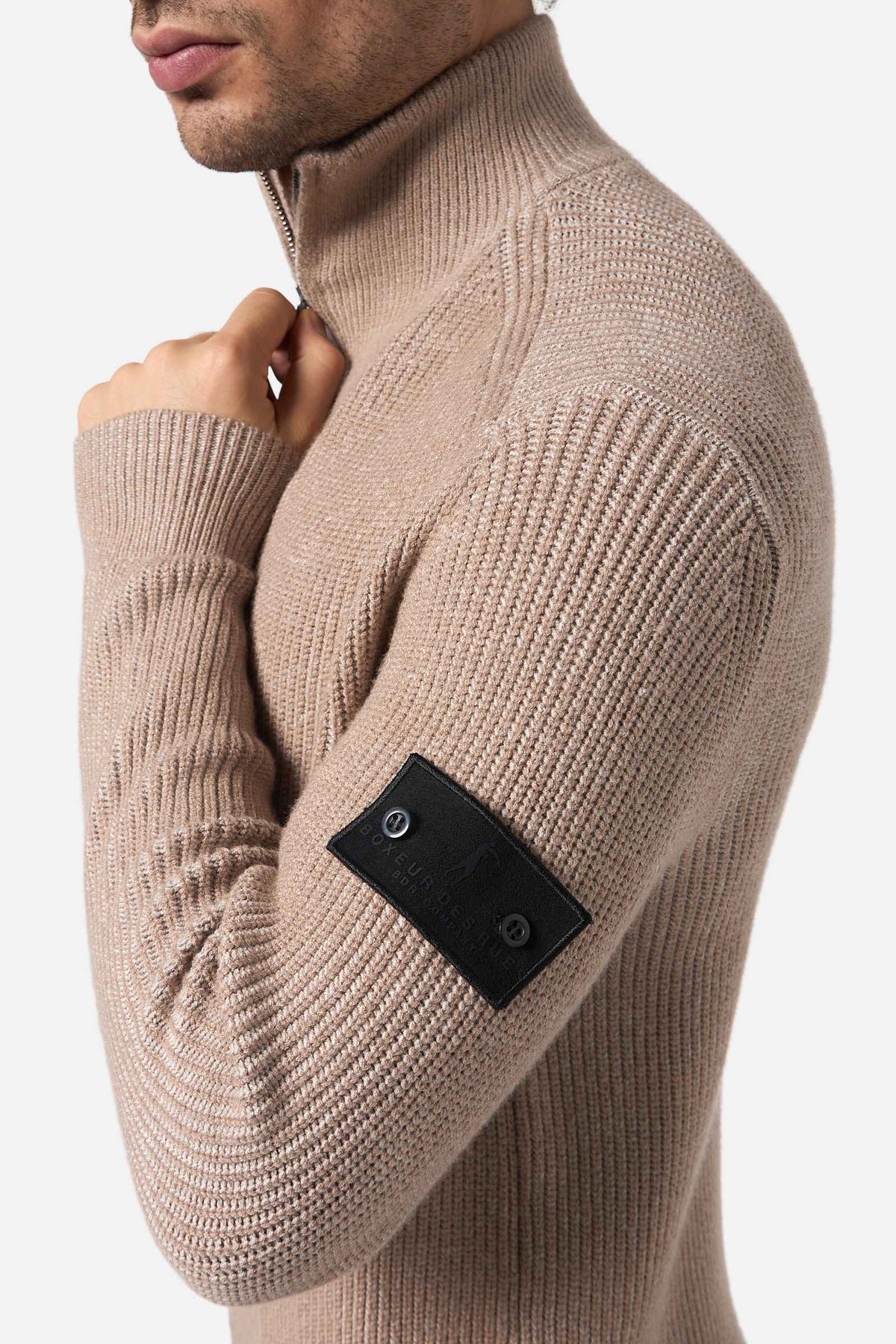 Pullover Chunky Skipper in Noisette Pullover Boxeur des Rues