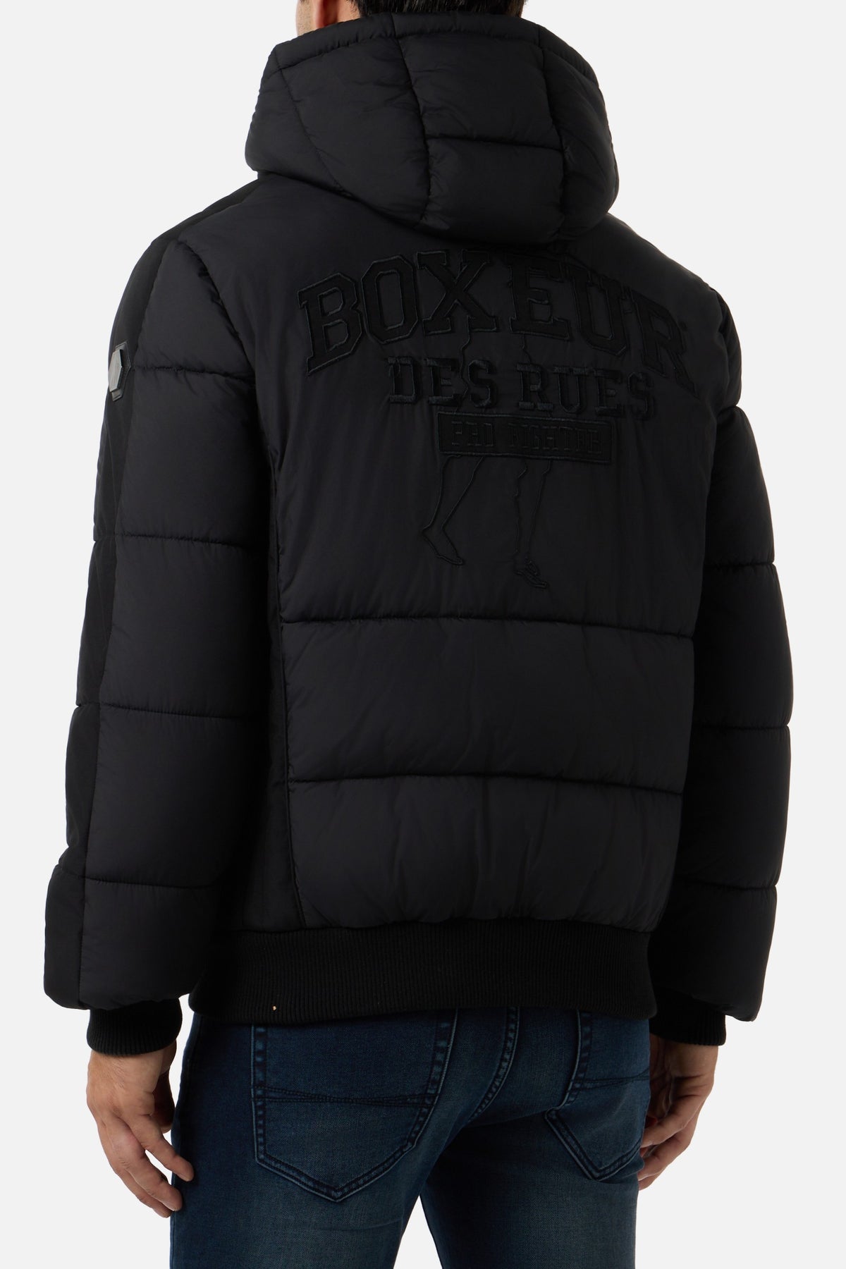 Jacke Logo Padded in Black-Black Jacken Boxeur des Rues