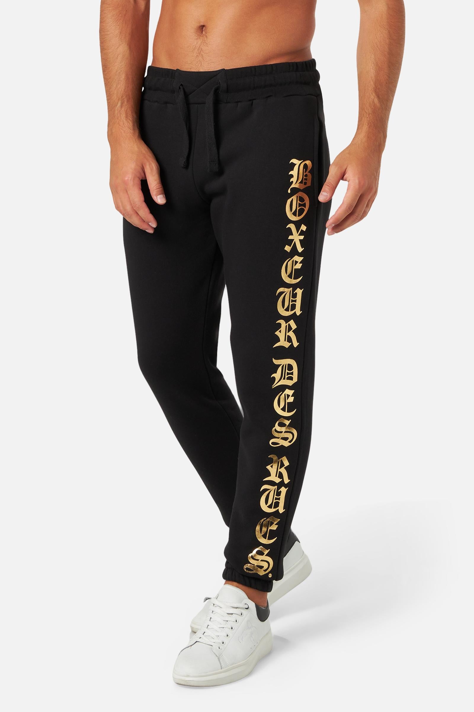 Printed Sweatpants in Black Hosen Boxeur des Rues   