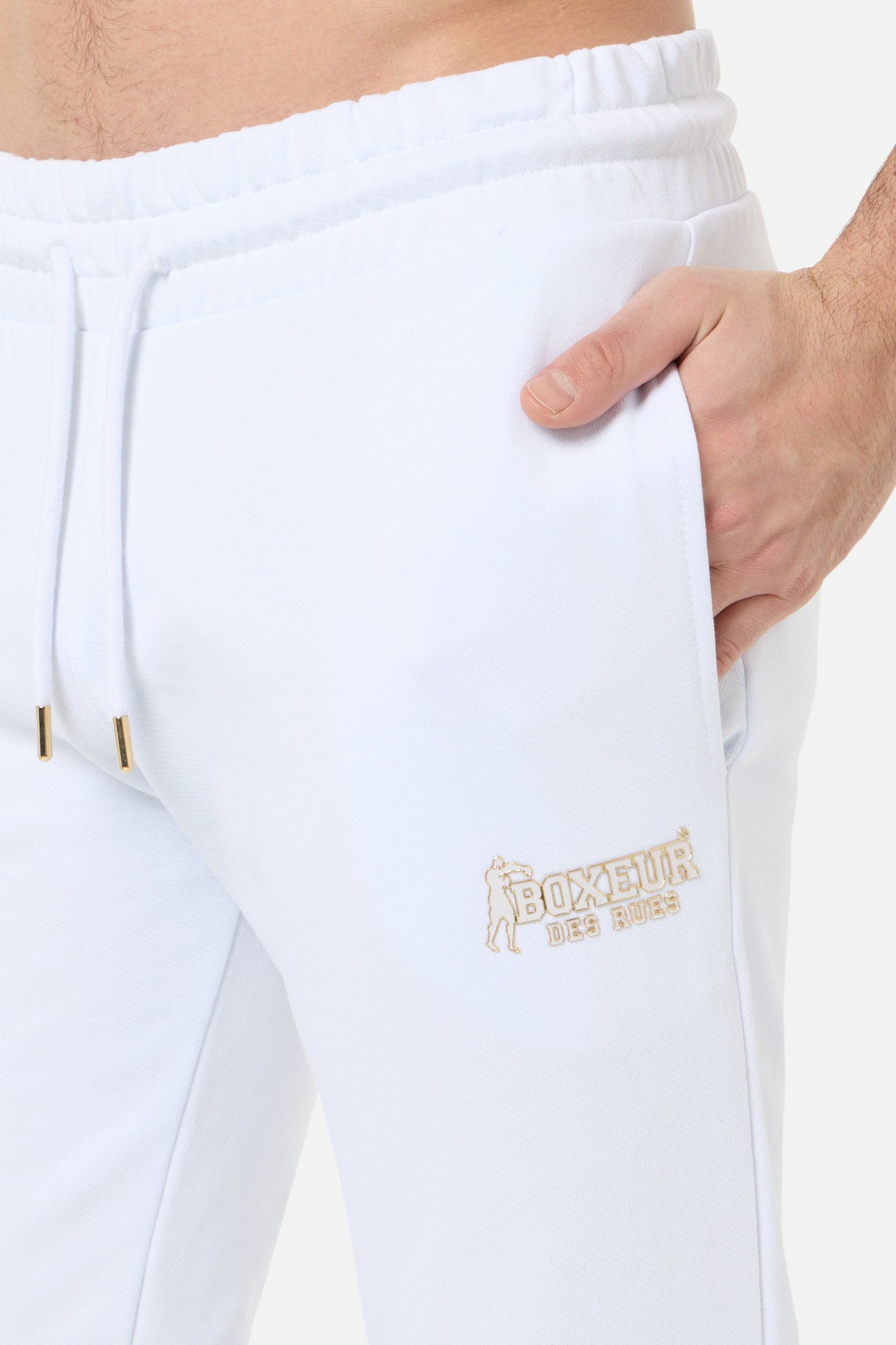 Sweatpants With Elastic At Hem in White Hosen Boxeur des Rues