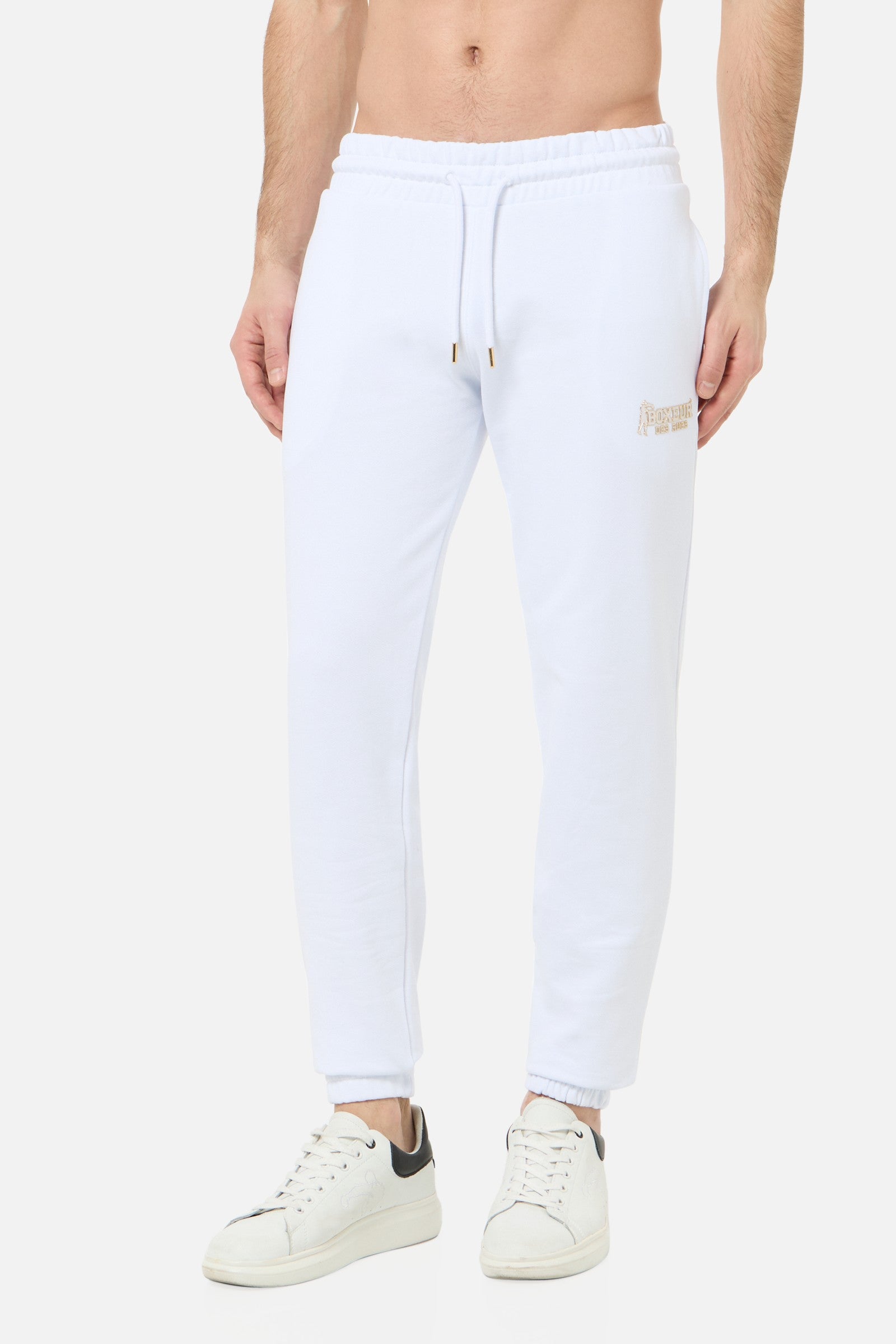 Sweatpants With Elastic At Hem in White Hosen Boxeur des Rues