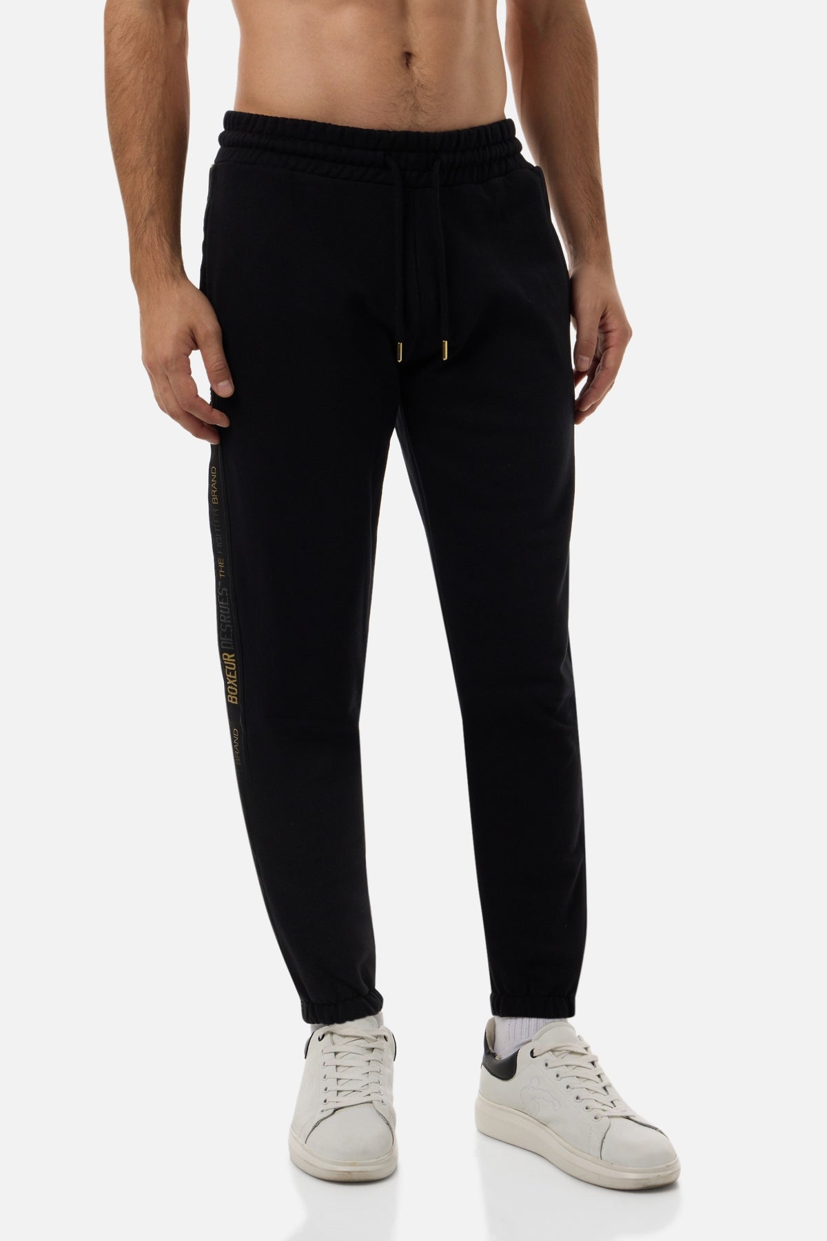 Jogginghose Elastic At Hem in Black Hosen Boxeur des Rues