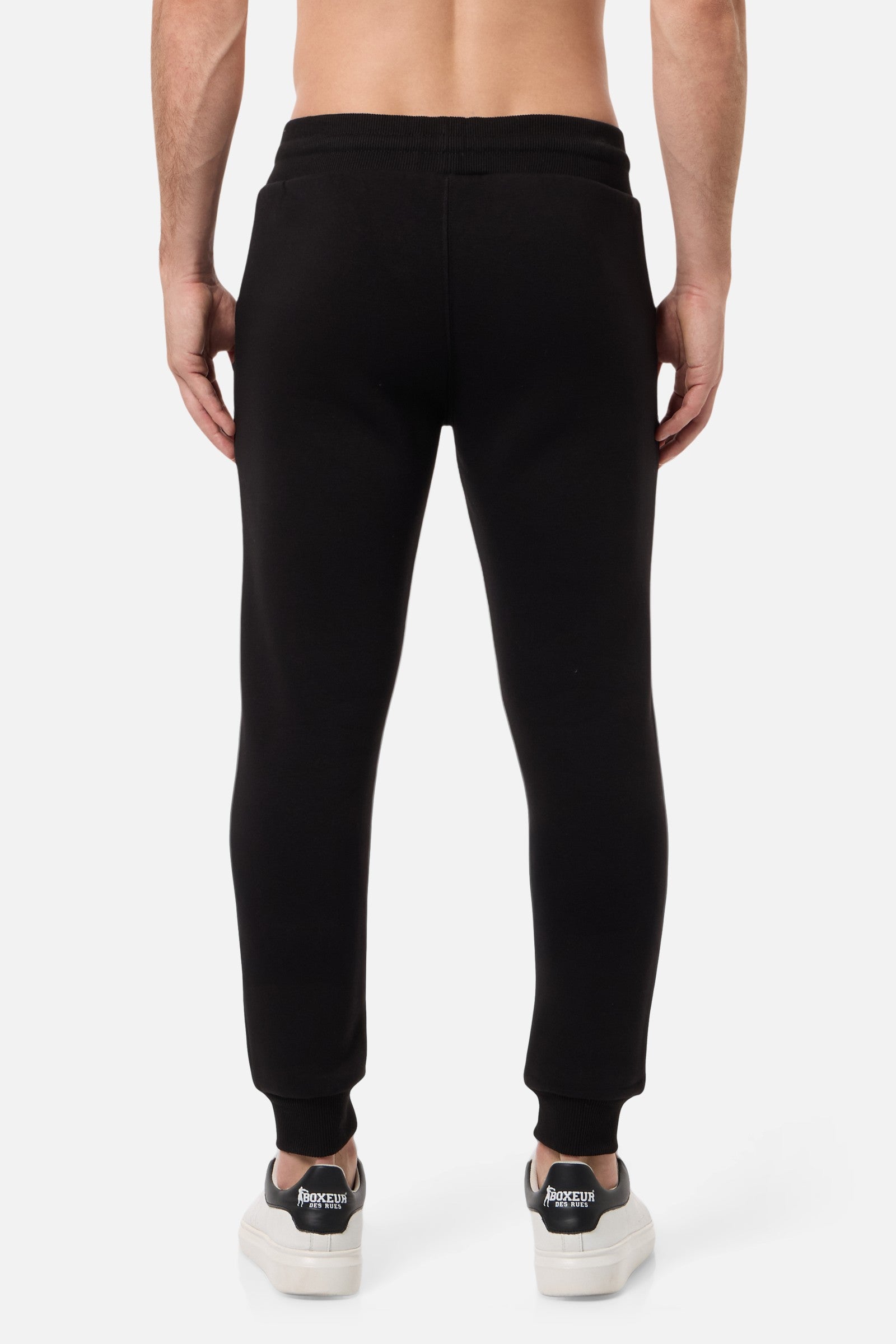 Slim Fit Sweatpant With Logo in Black-Gold Hosen Boxeur des Rues