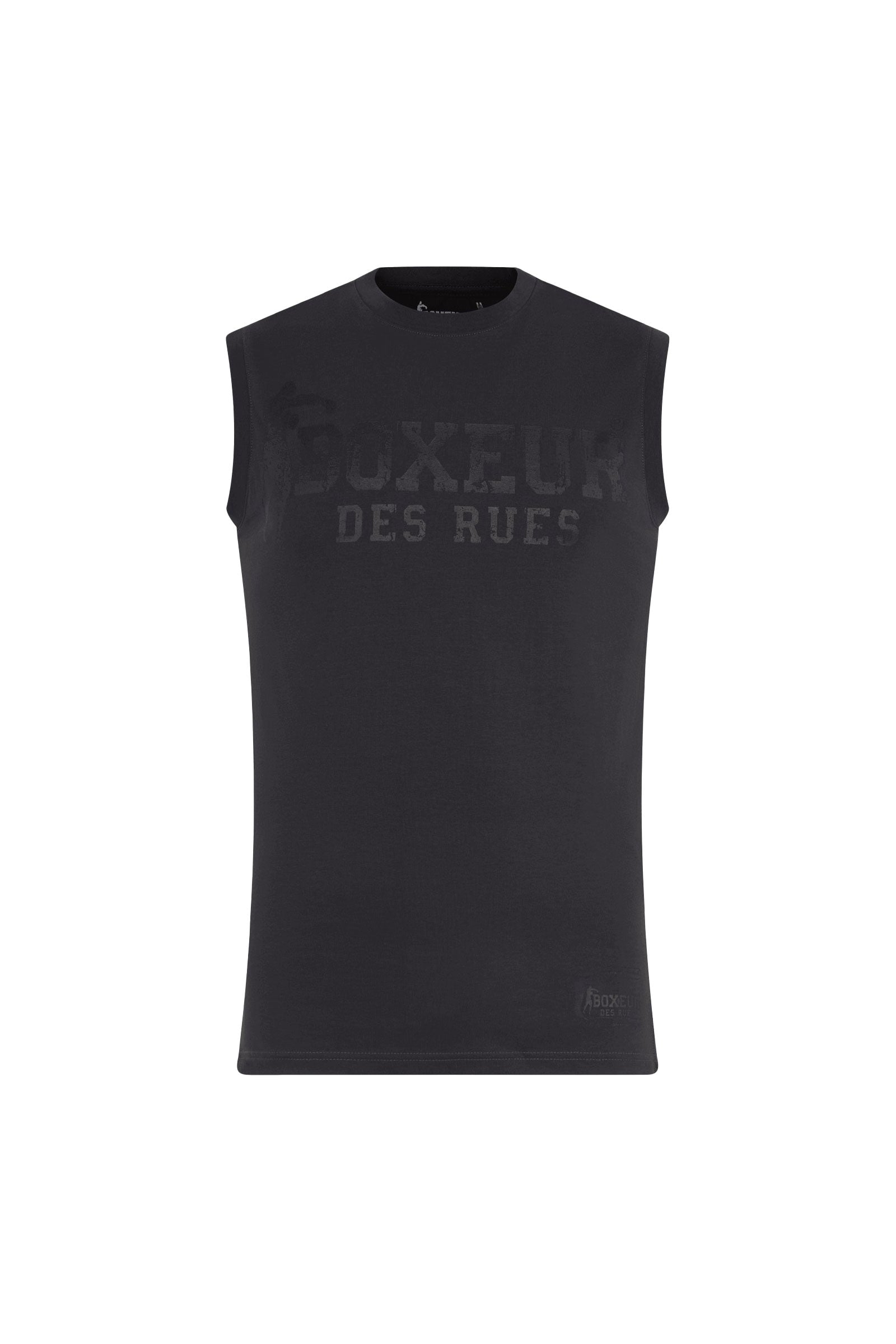 Basic Printed Tank Top in Anthracite Tops Boxeur des Rues   
