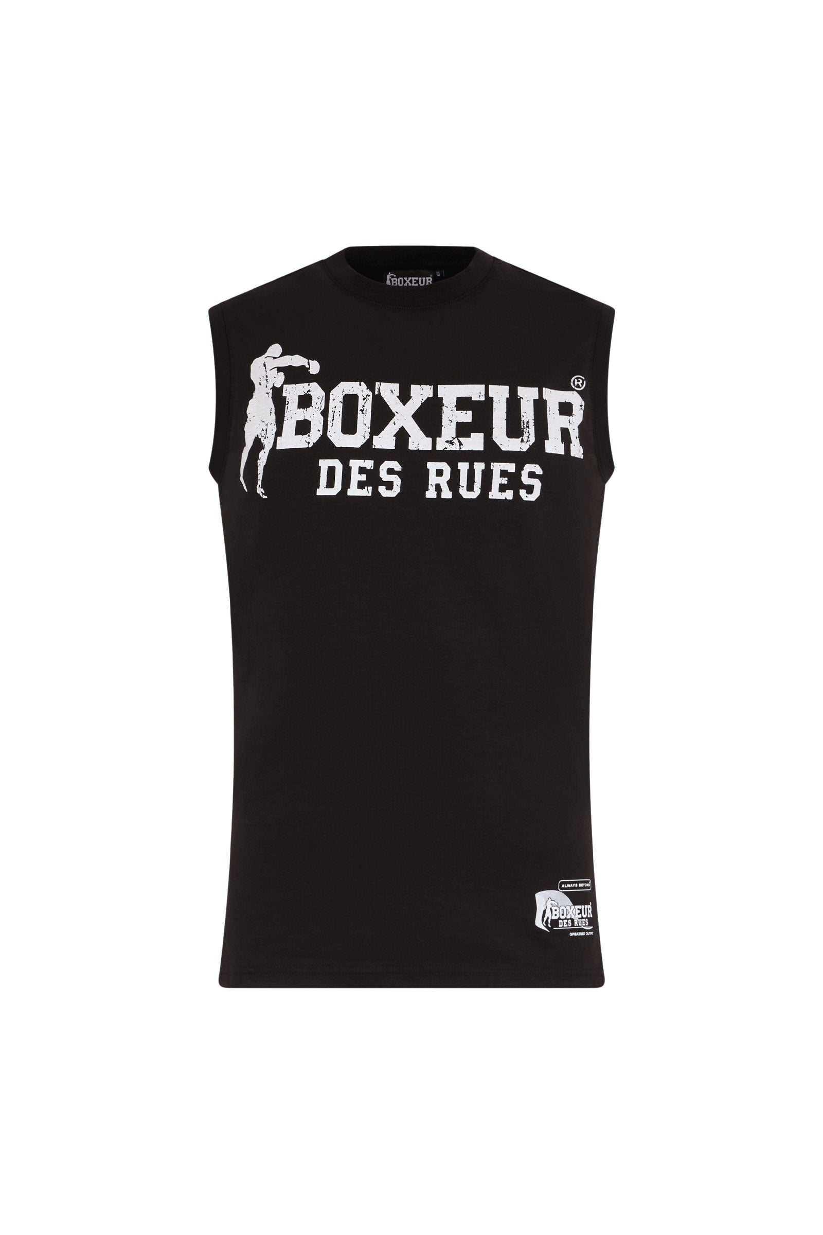 Basic Printed Tank Top in Black-White Tops Boxeur des Rues   