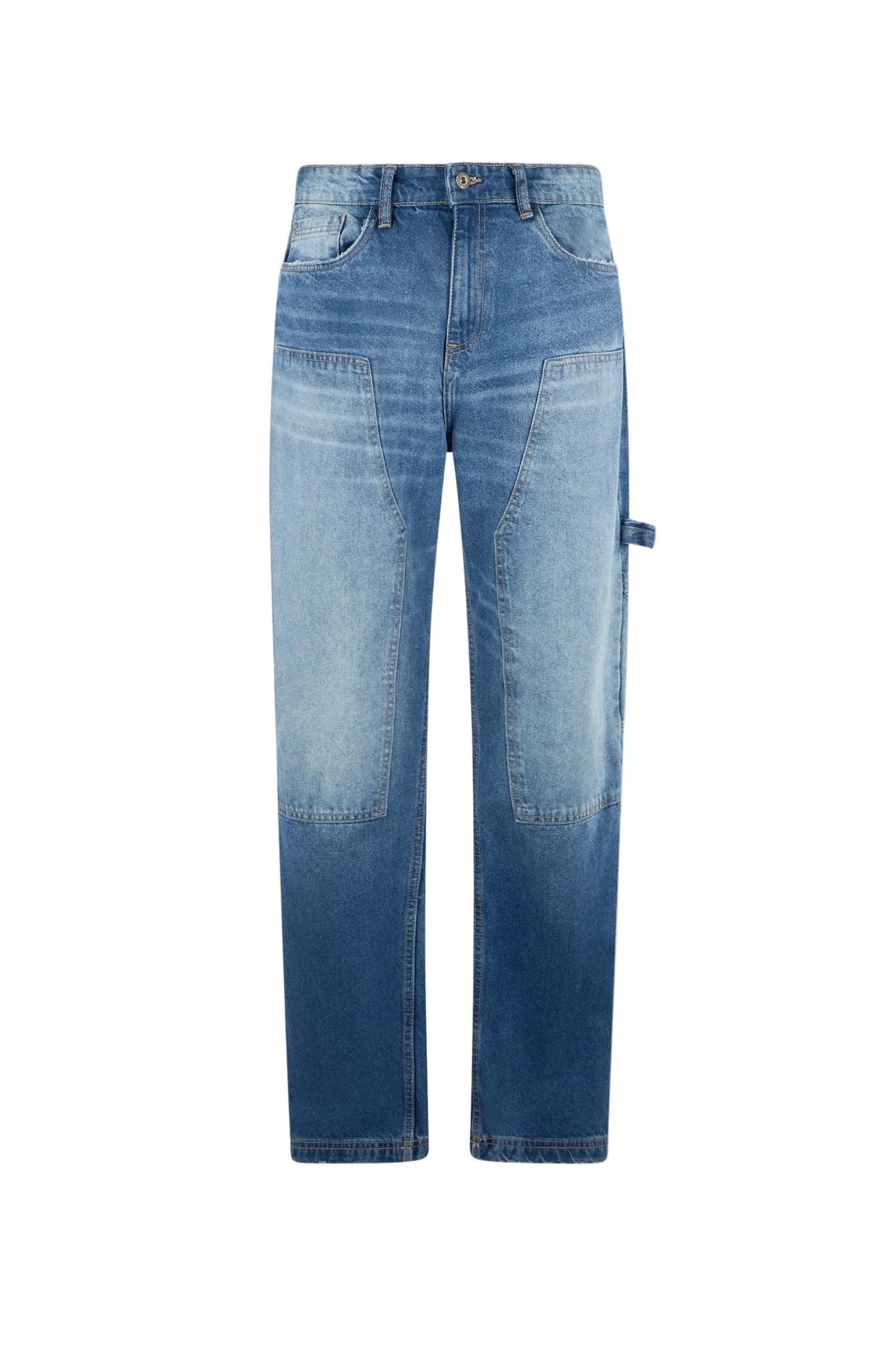 Double Knee Carpente Jeans in Mid Blue Jeans Boxeur des Rues