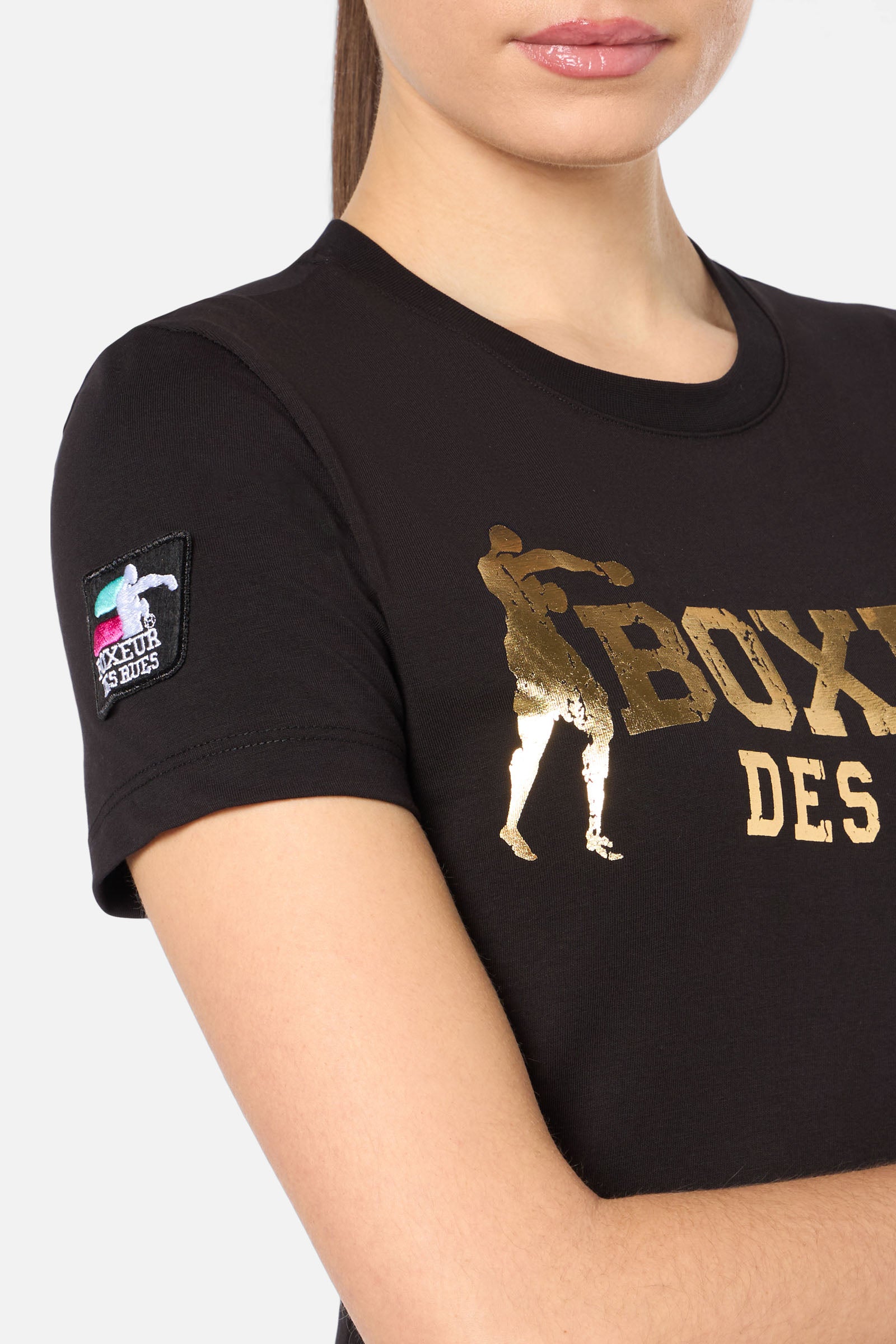 Iconic Logo Tee in Black-Gold T-Shirts Boxeur des Rues   