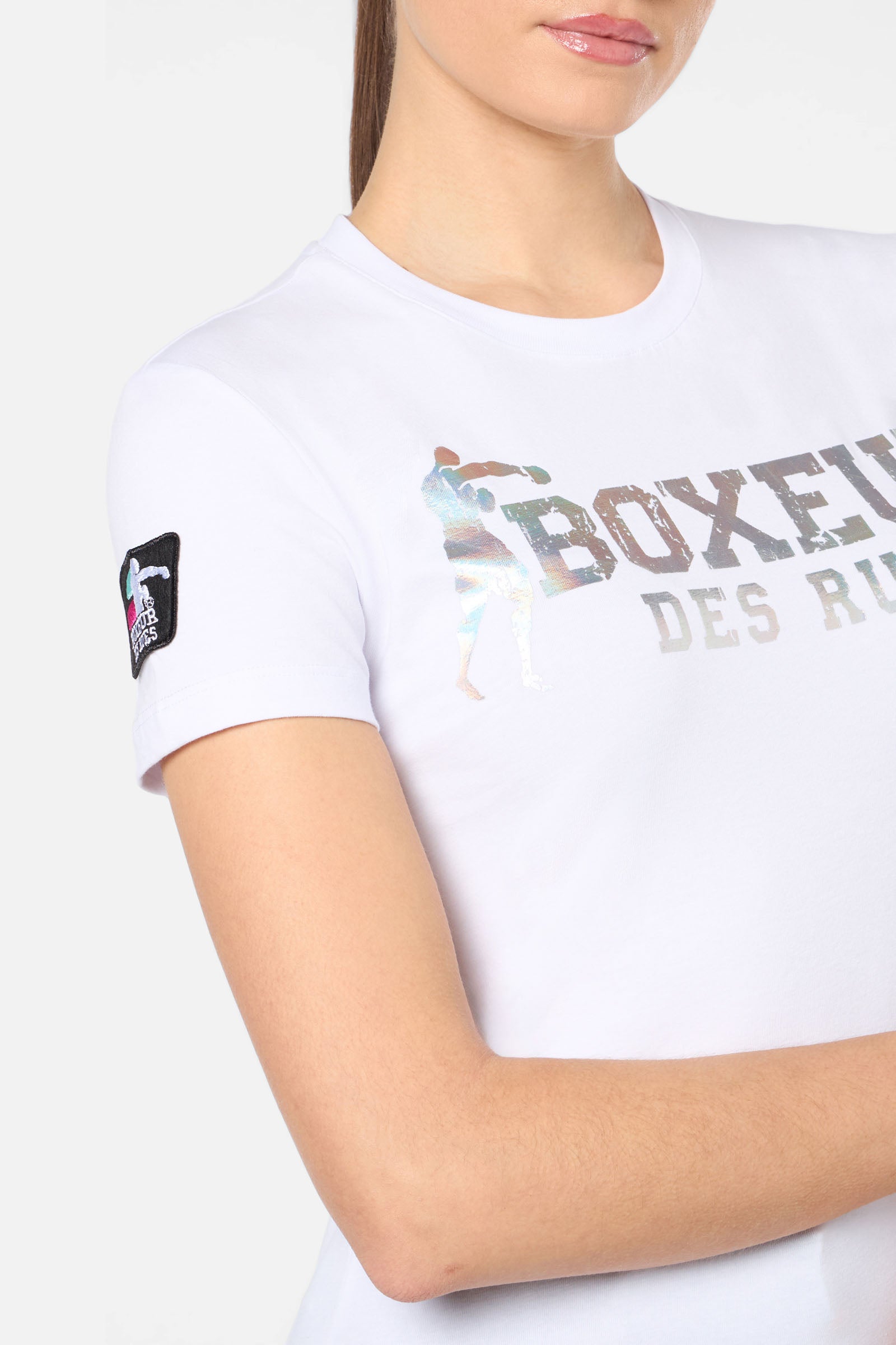 Iconic Logo Tee in White T-Shirts Boxeur des Rues   