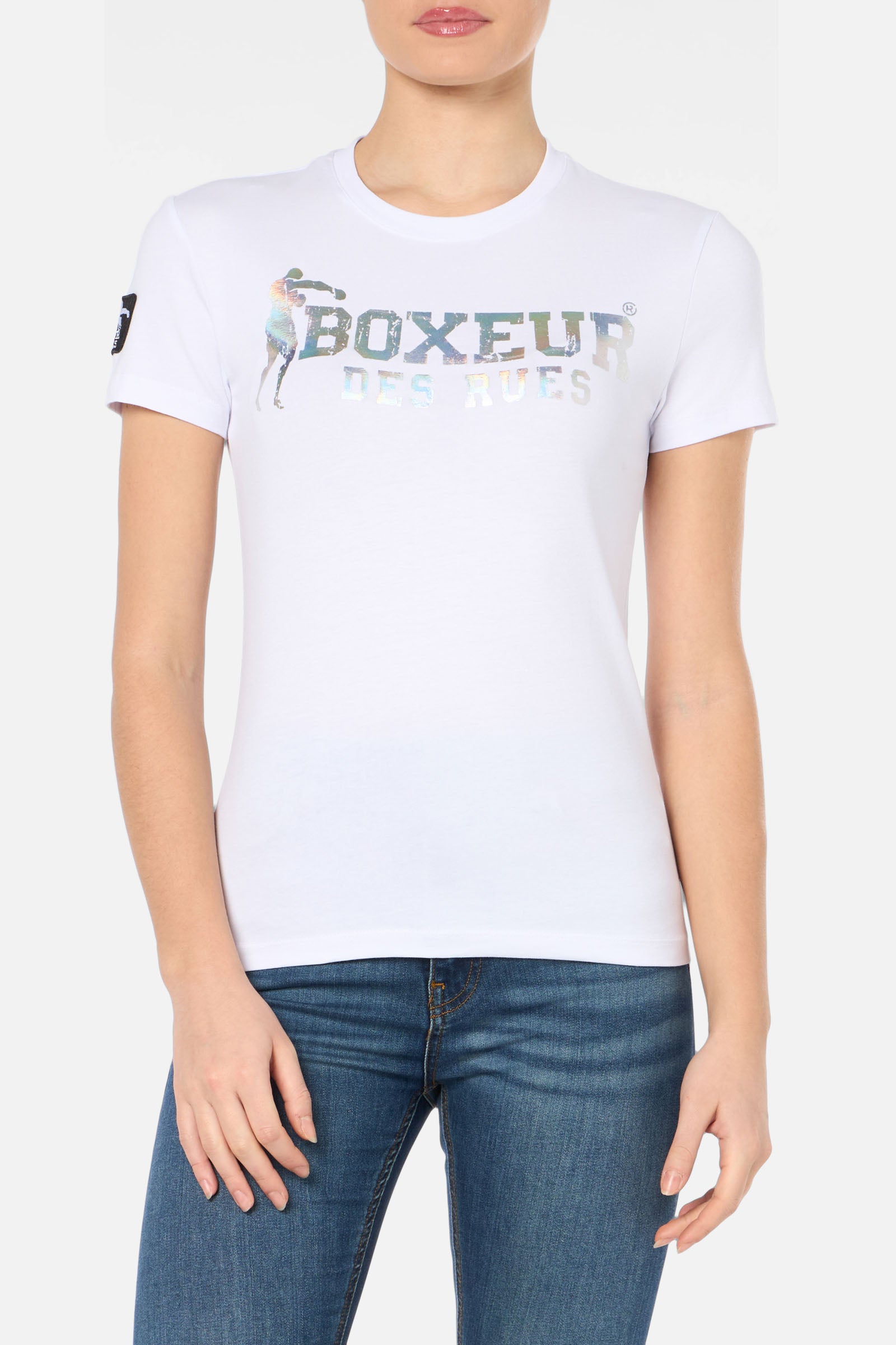 Iconic Logo Tee in White T-Shirts Boxeur des Rues   
