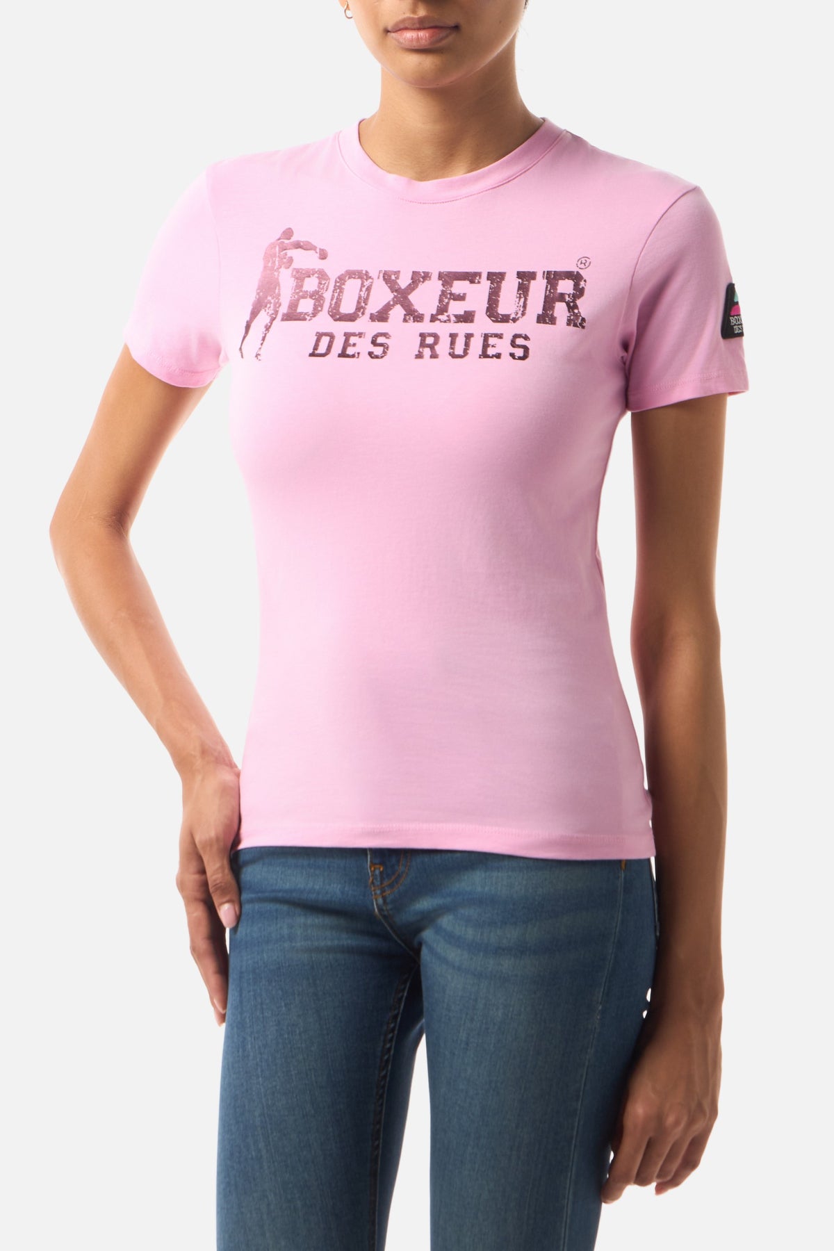 T-Shirt Iconic Logo in Rose T-Shirts Boxeur des Rues