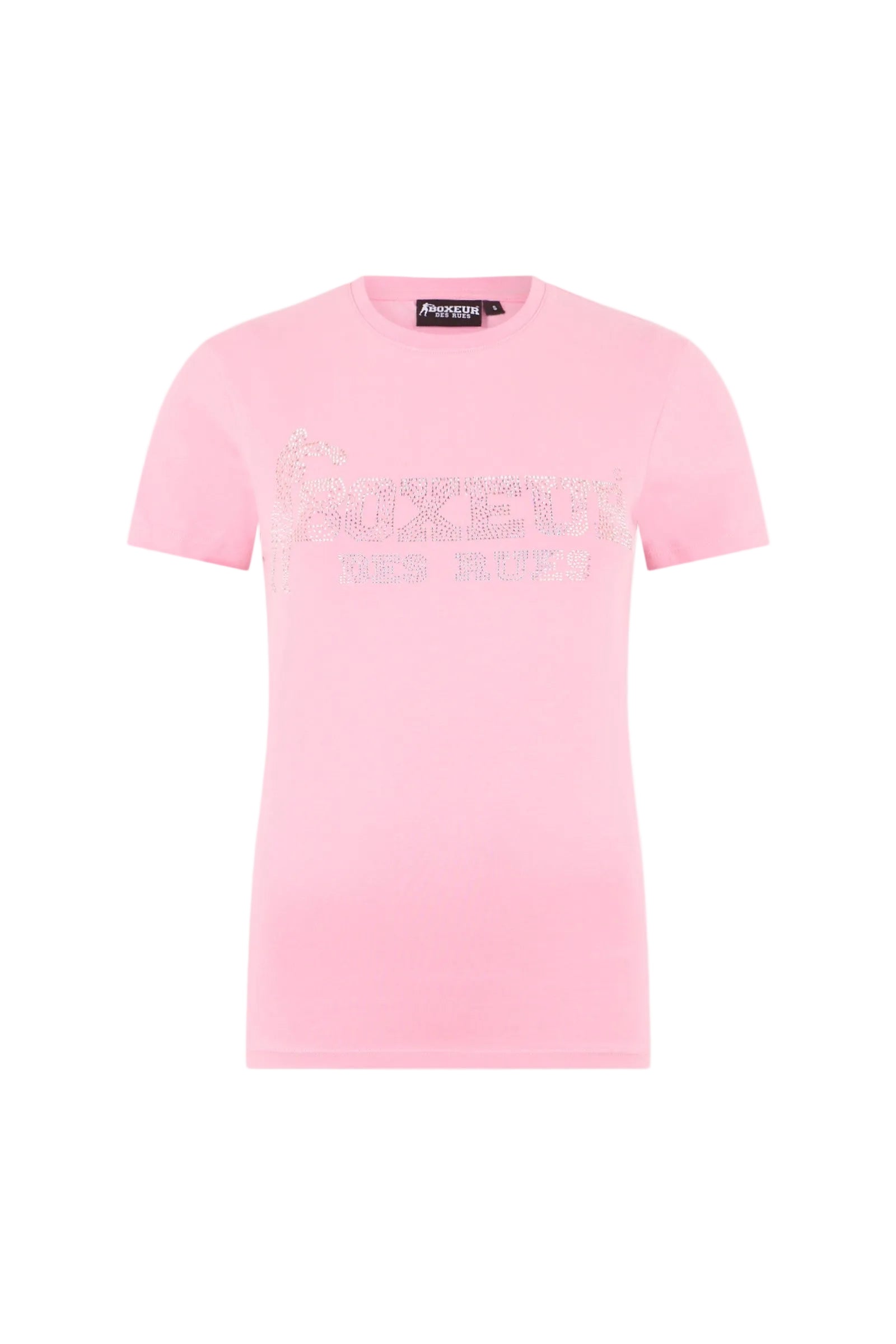 Rhinestone Logo T-Shirt in Candy Pink T-Shirts Boxeur des Rues