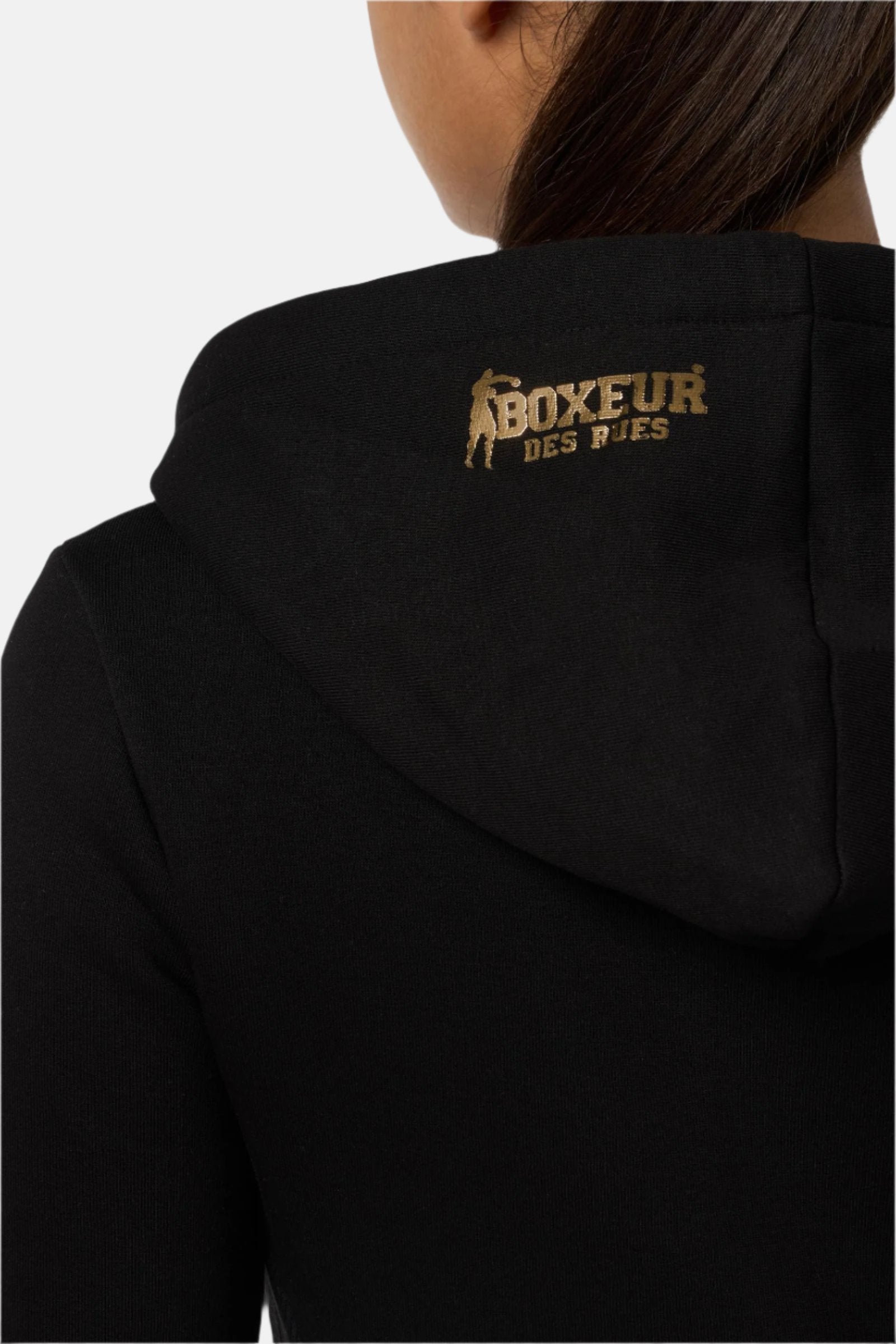 Basic Logo Full Zip Sweatshirt in Black-Gold Sweatjacken Boxeur des Rues   