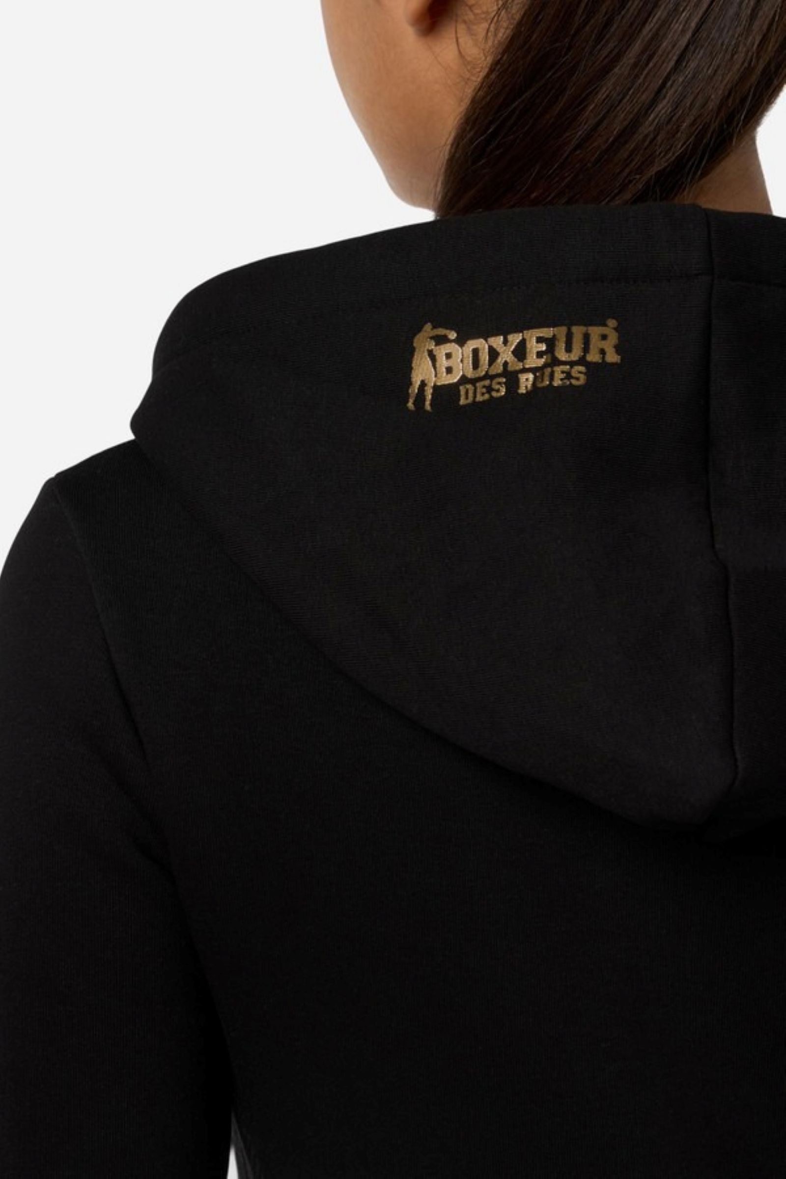 Basic Logo Full Zip Sweatshirt in Black-Gold Sweatjacken Boxeur des Rues