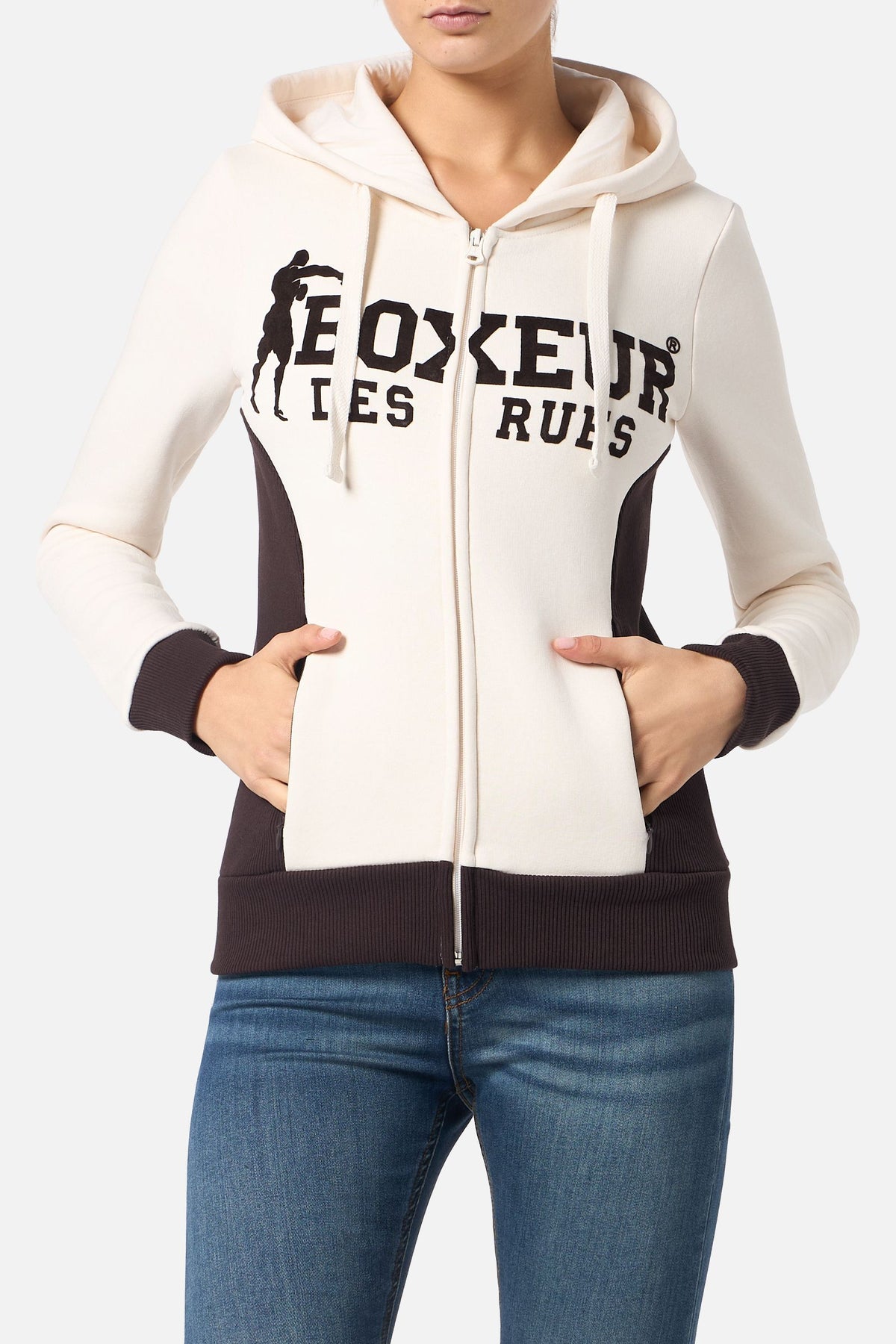 Sweatjacke Basic Logo in Warm Blank Sweatjacken Boxeur des Rues