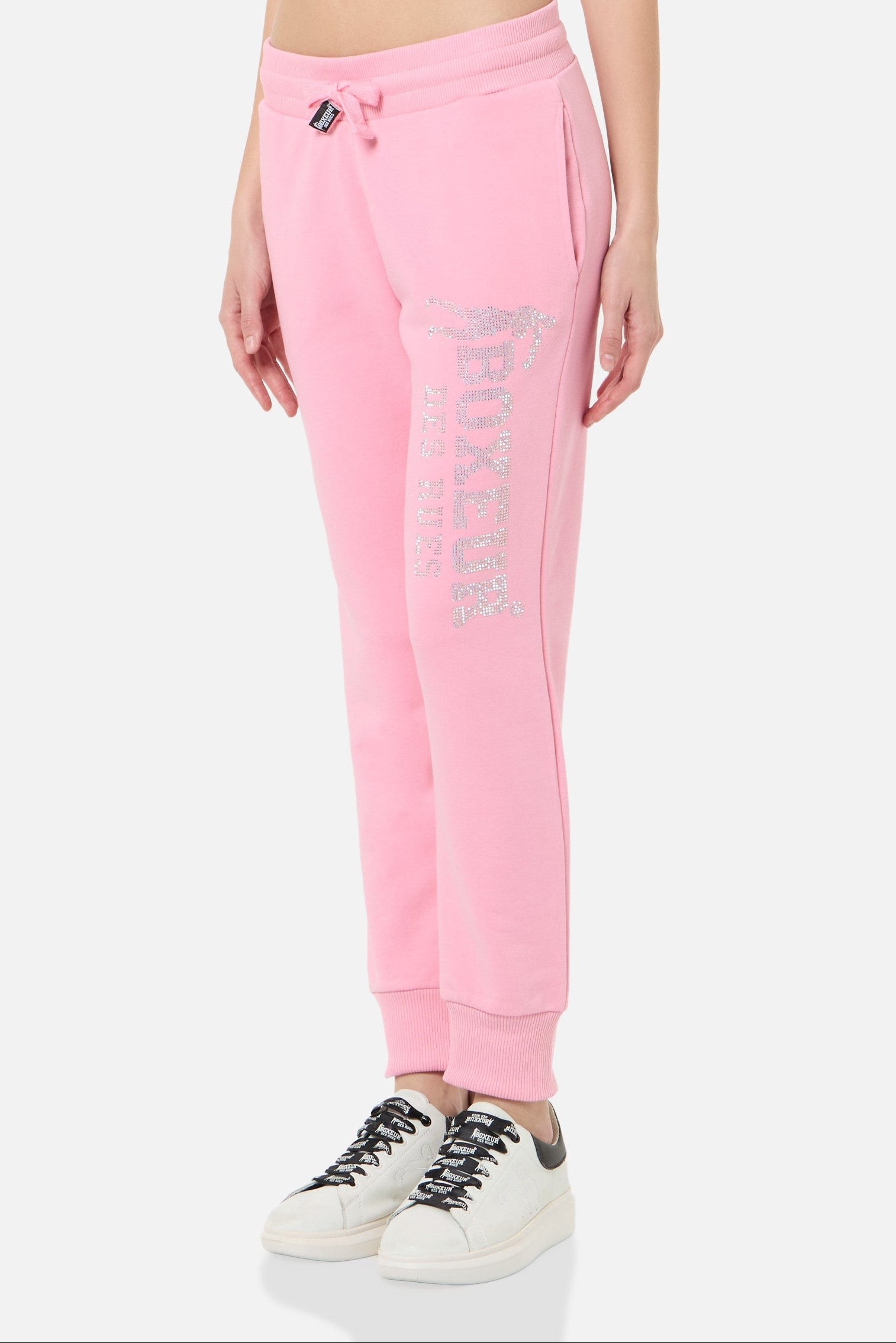 Rhinestone Regular Jogger in Candy Pink Hosen Boxeur des Rues