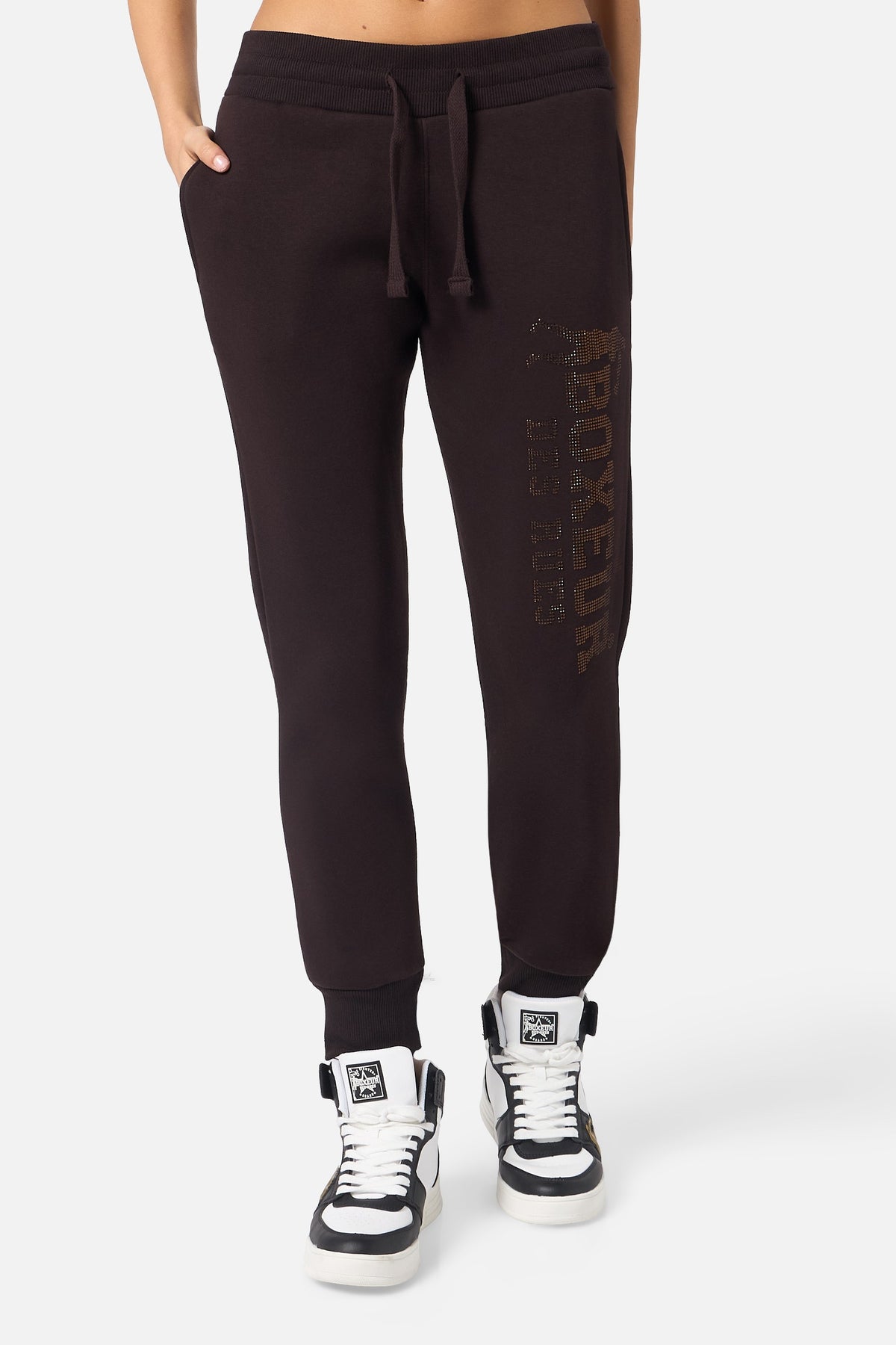 Jogginghose Rhinestone Regular in Chocolate Fondant Hosen Boxeur des Rues