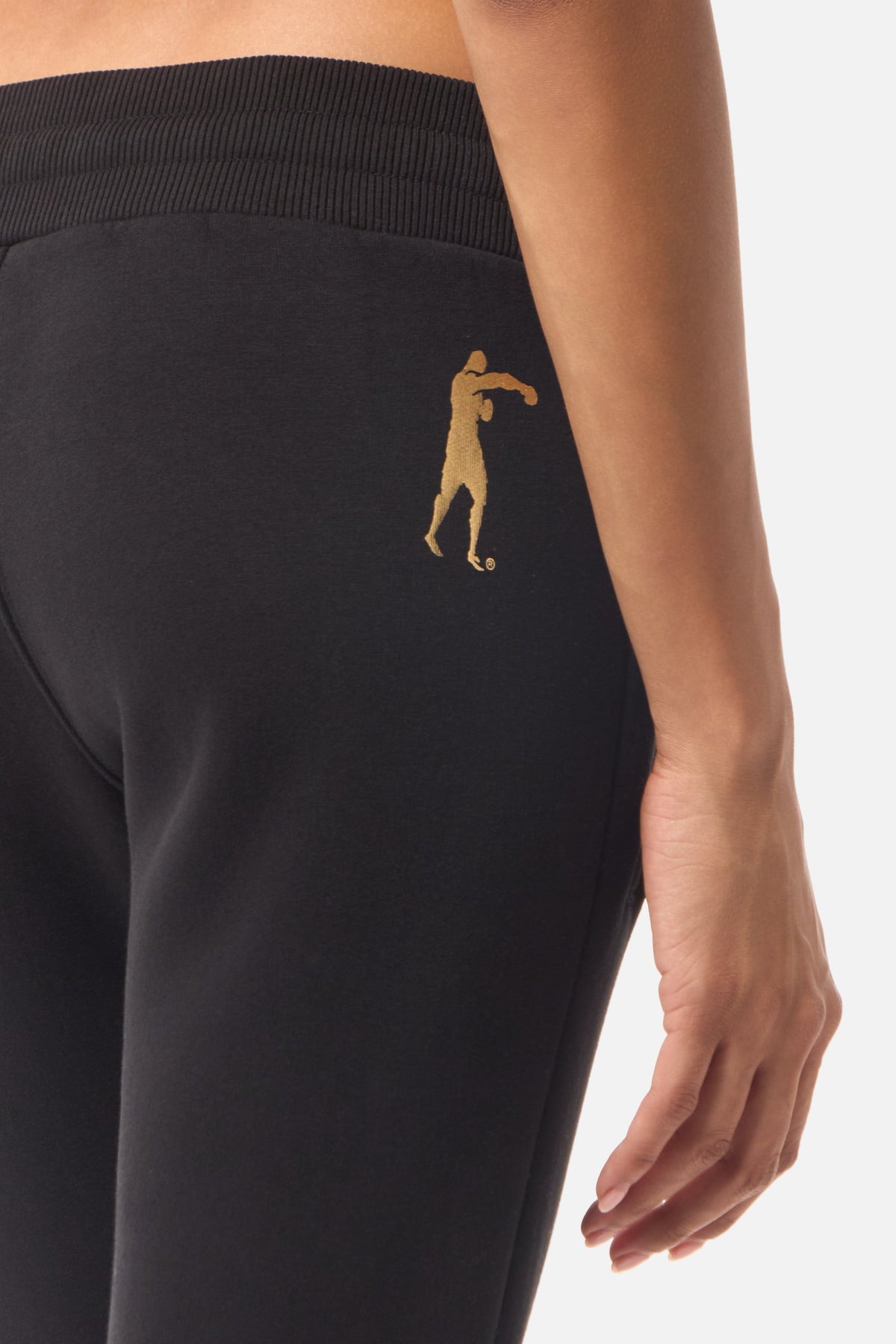 Jogginghose Basic Long Logo in Black-Gold Hosen Boxeur des Rues