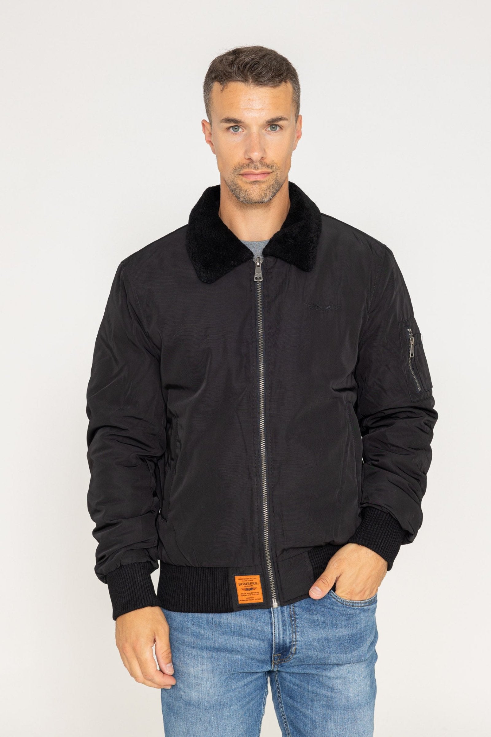 Curtiss M Bomberjacke in Black Jacken Bombers Original   