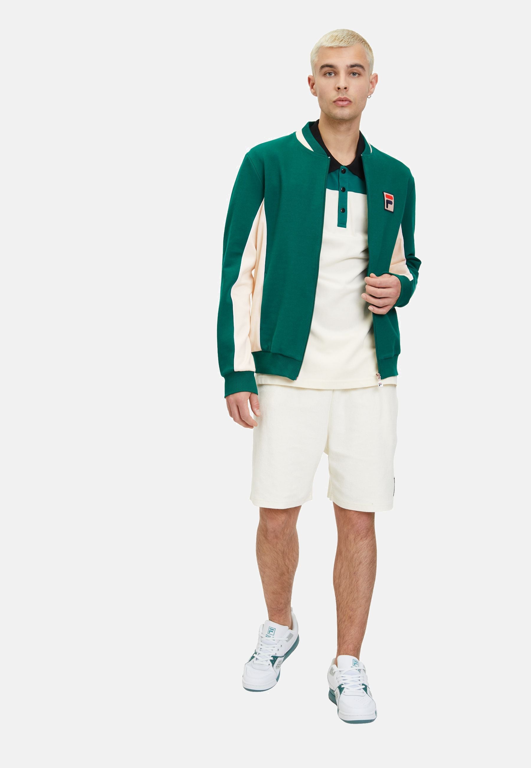 Lincoln Track Jacket in Aventurine Antique White Jacken Fila   