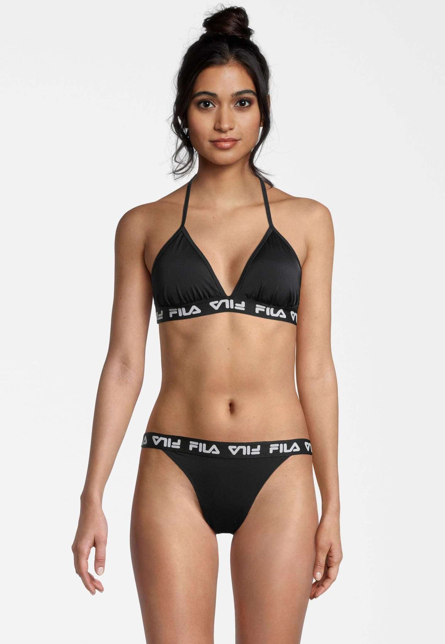 Split Triangle Bikini in Black Bikini Fila   