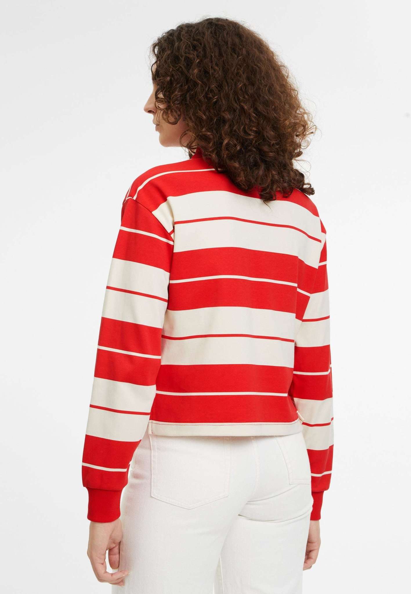Tacna in True Red / Whitecap Gray Striped Hemden Fila   