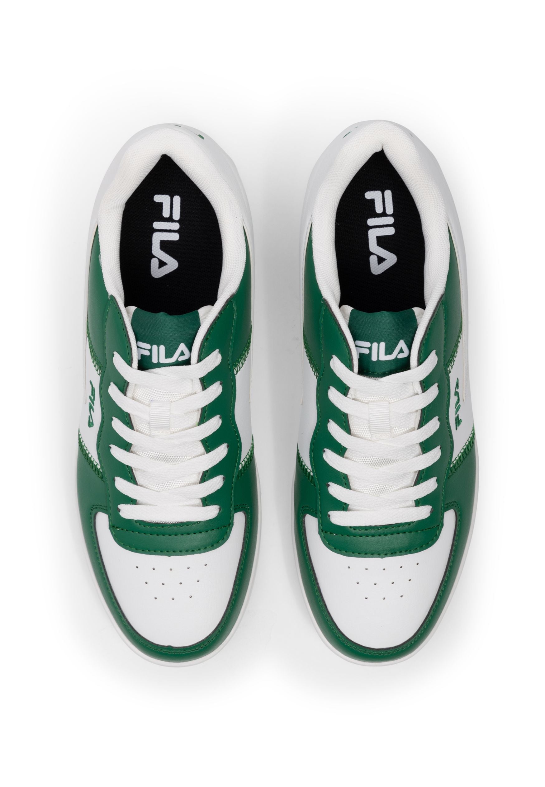 Noclaf in White-Verdant Green Sneakers Fila   