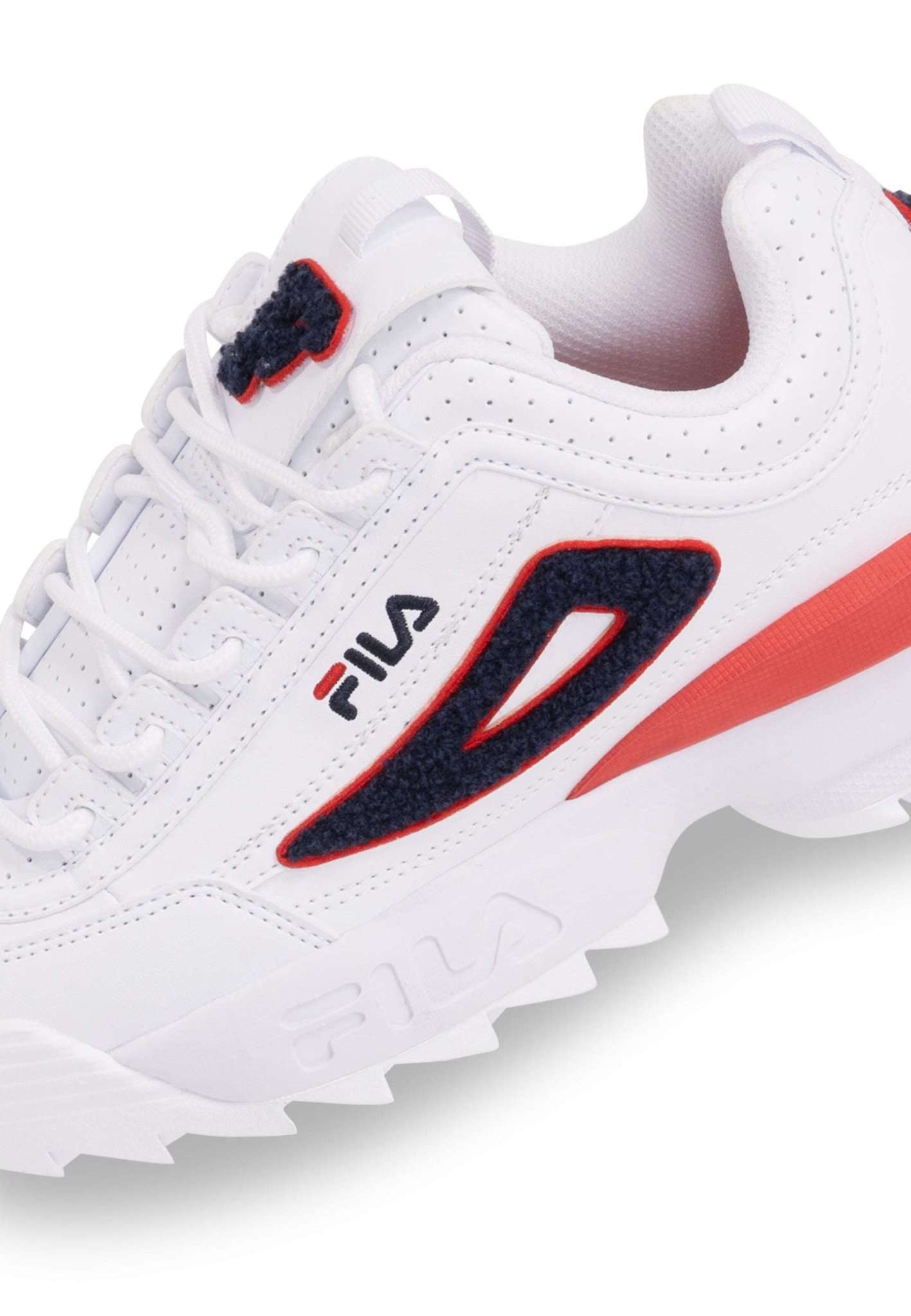 Disruptor Patch Wmn in White-Fila Navy Sneakers Fila   