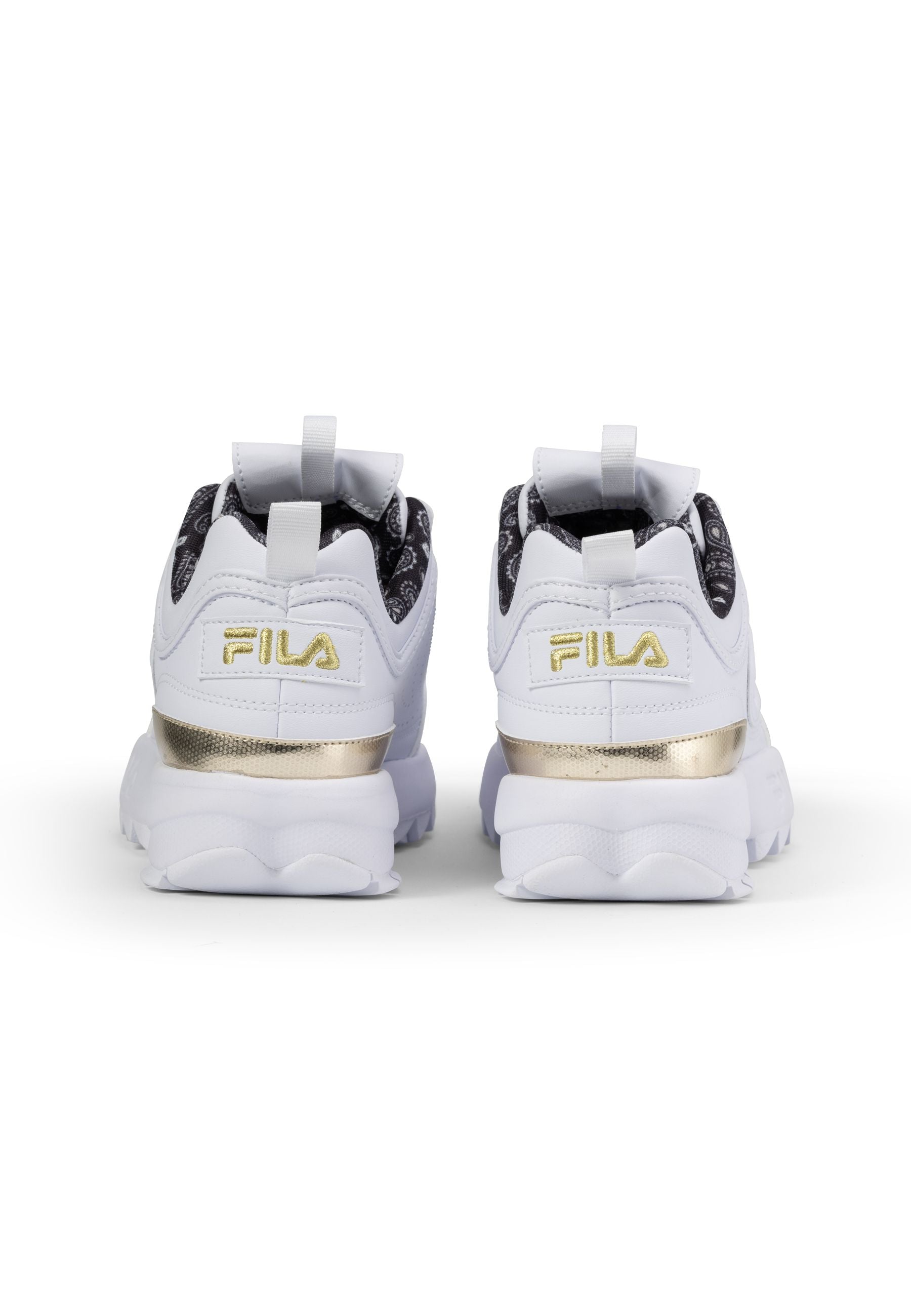 Disruptor P Wmn in White-Gold Sneakers Fila   