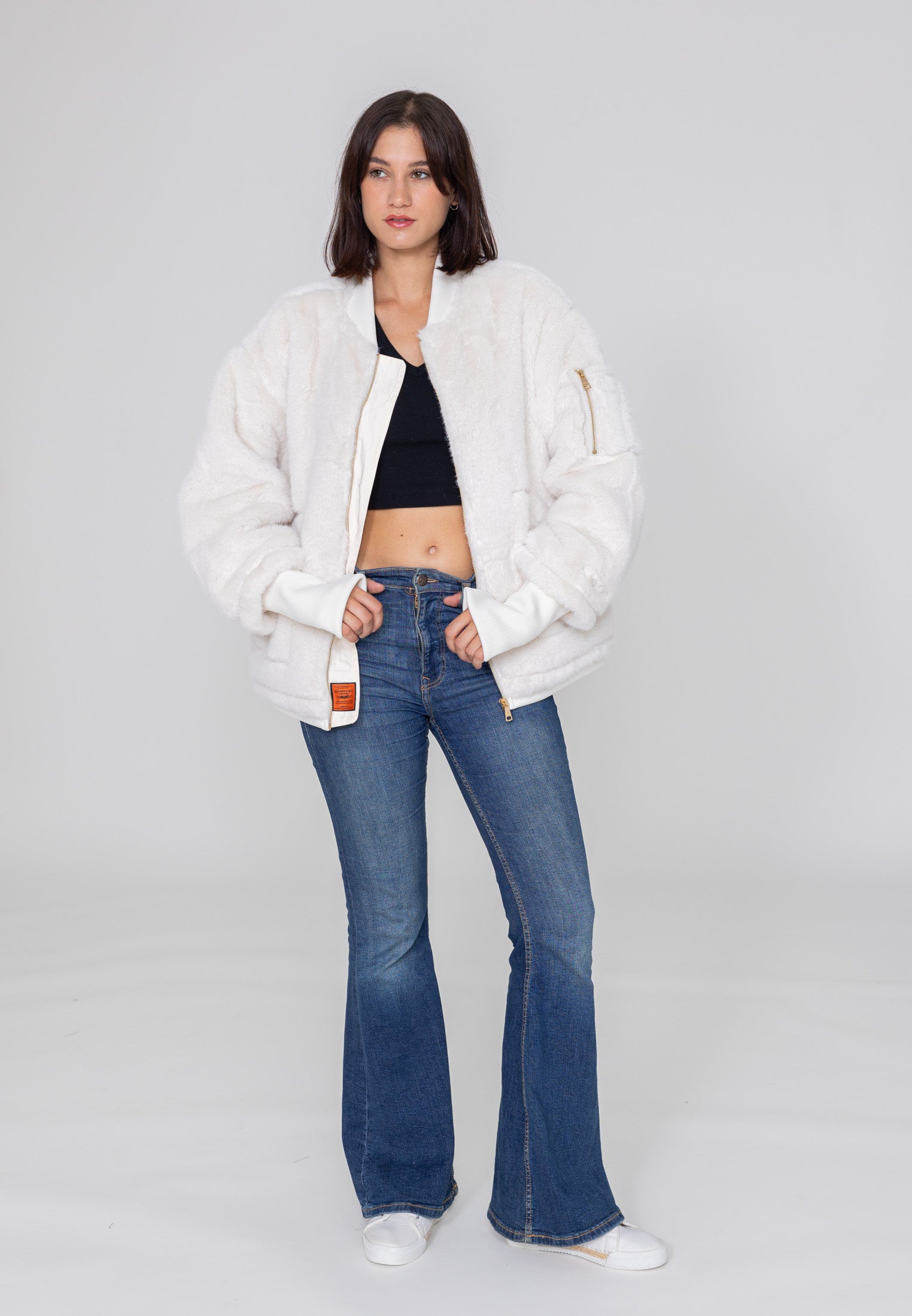 Helsinki W Bomberjacke in White Jacken Bombers Original   