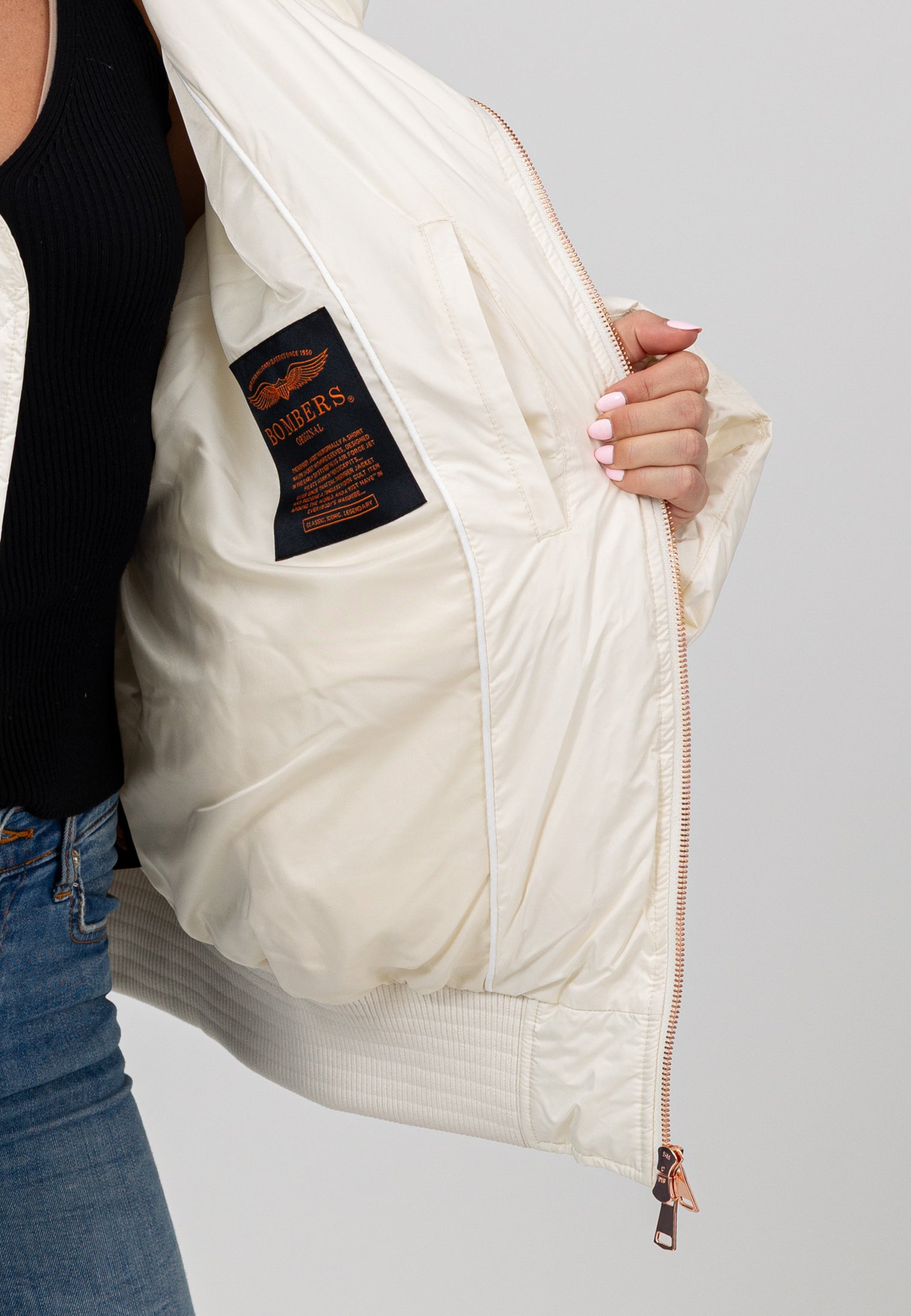 Hill-W in White Jacken Bombers Original