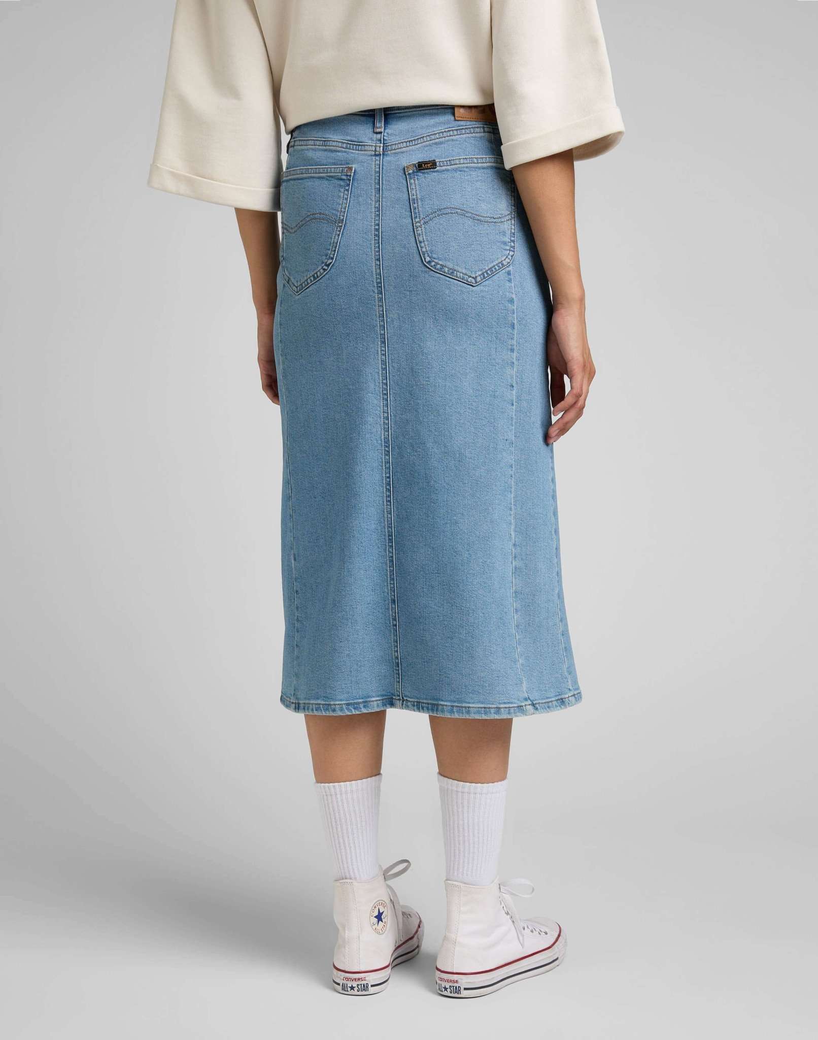 Midi Skirt in Partly Cloudy Röcke Lee   