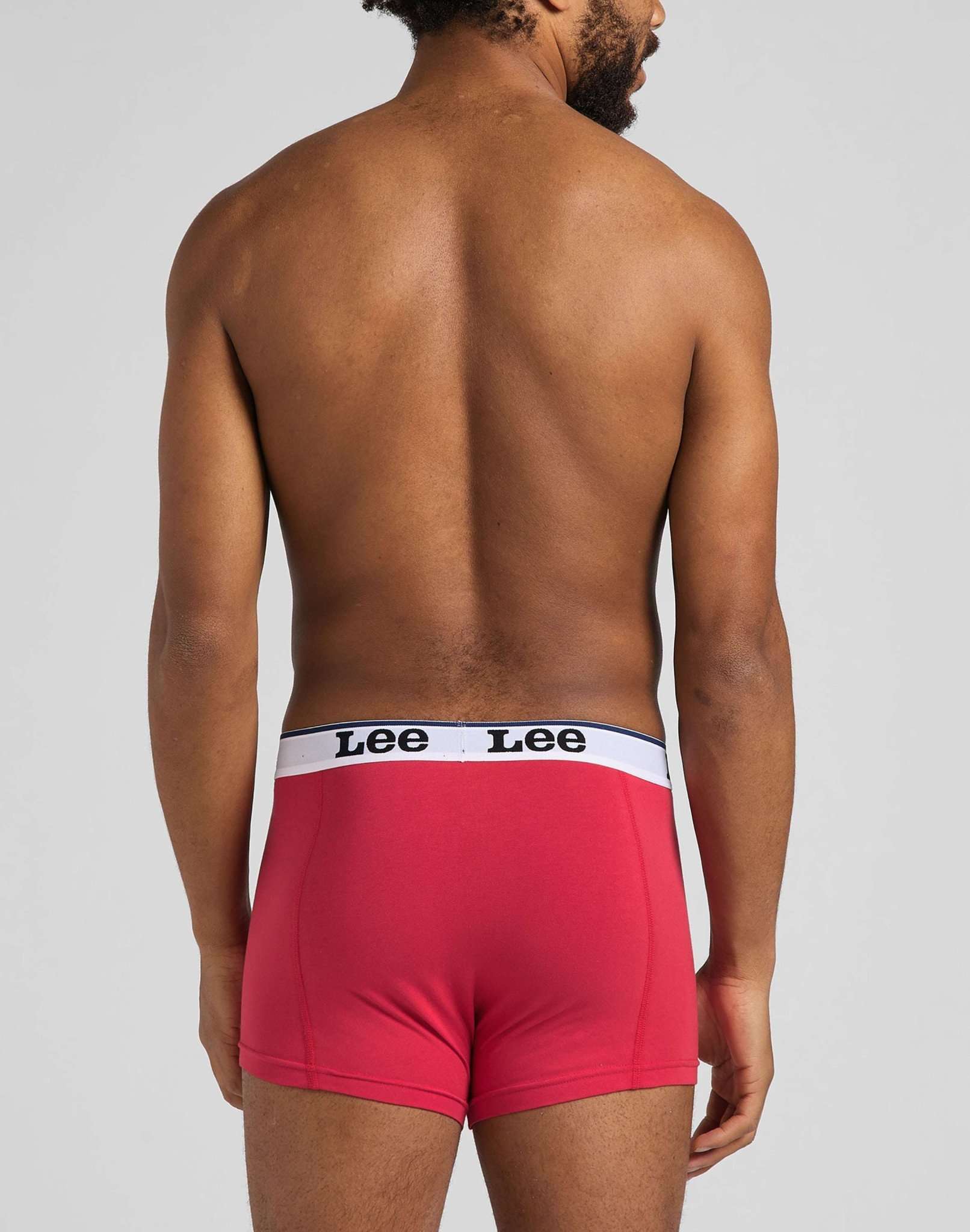 2-Pack Trunk in White/Red Unterwäsche Lee   