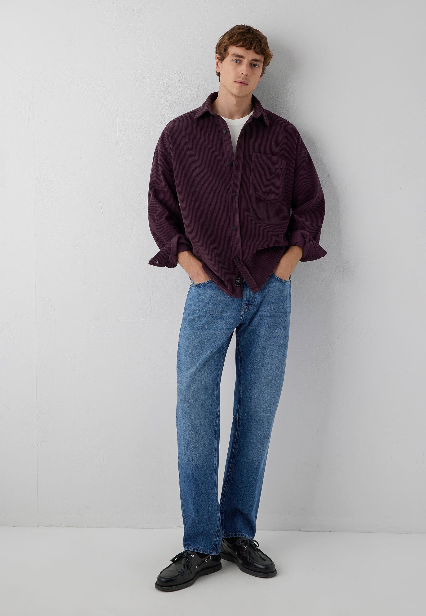 Cordhemd Long Sleeve in Fudge Hemden Mavi