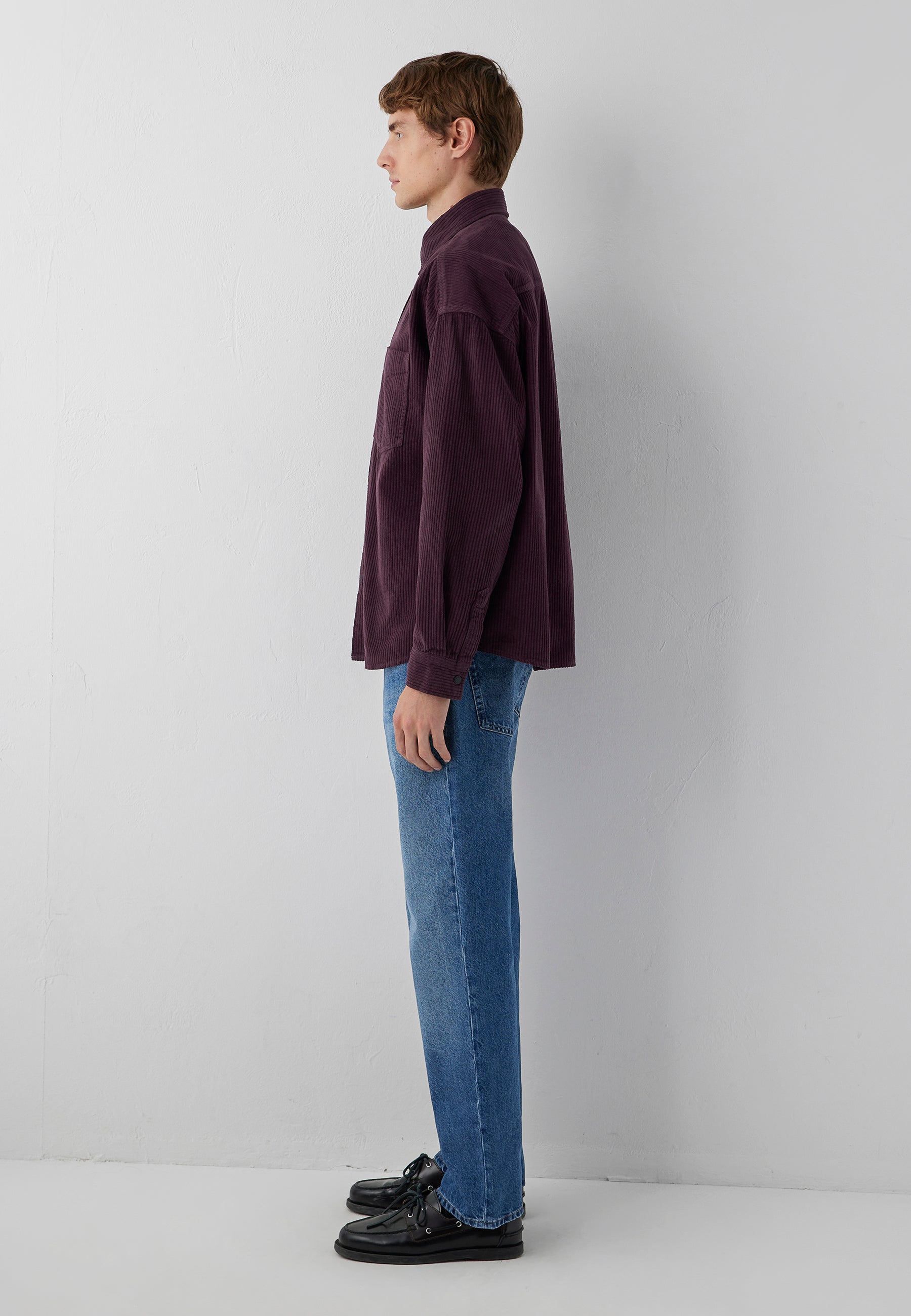Cordhemd Long Sleeve in Fudge Hemden Mavi