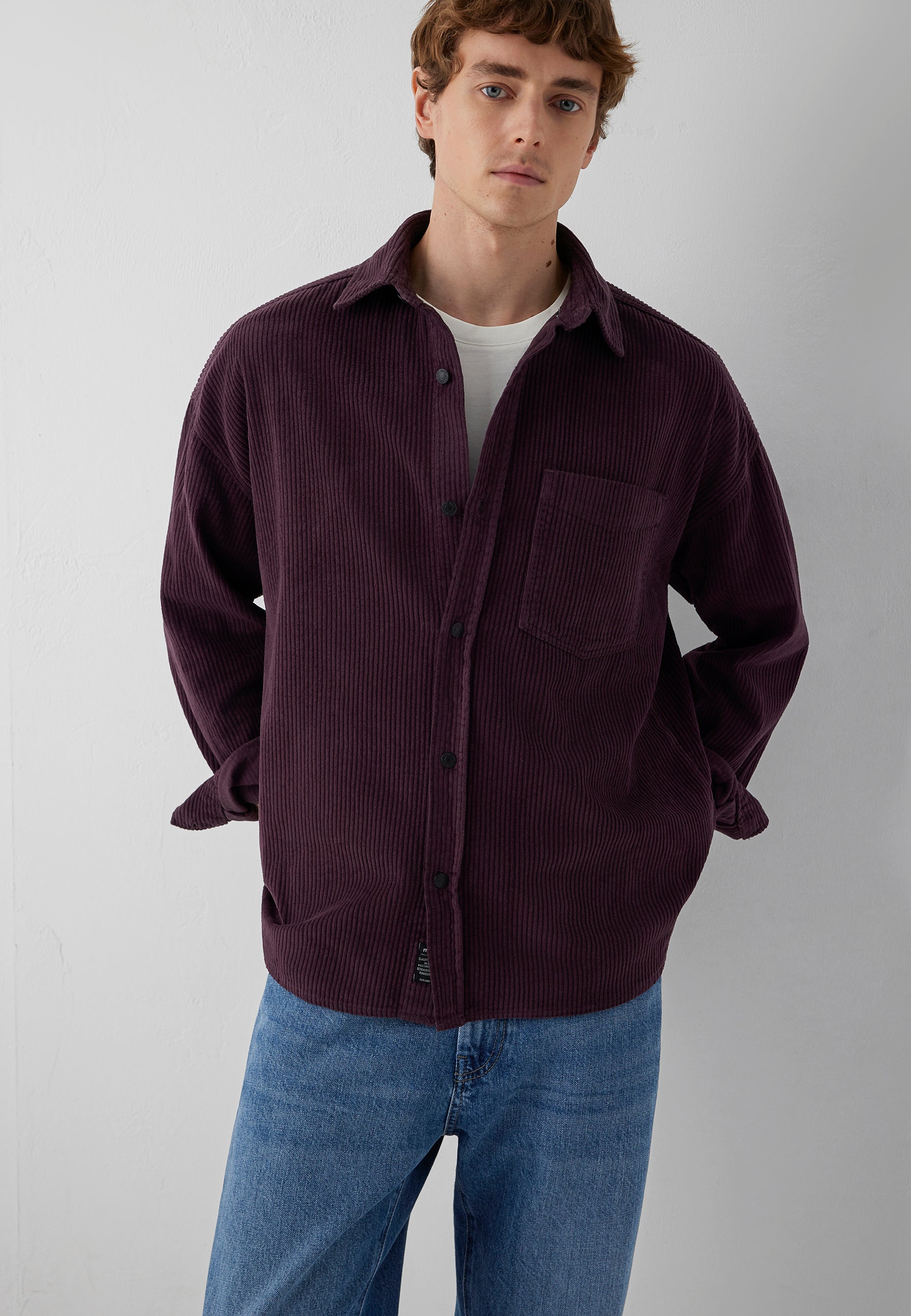 Cordhemd Long Sleeve in Fudge Hemden Mavi