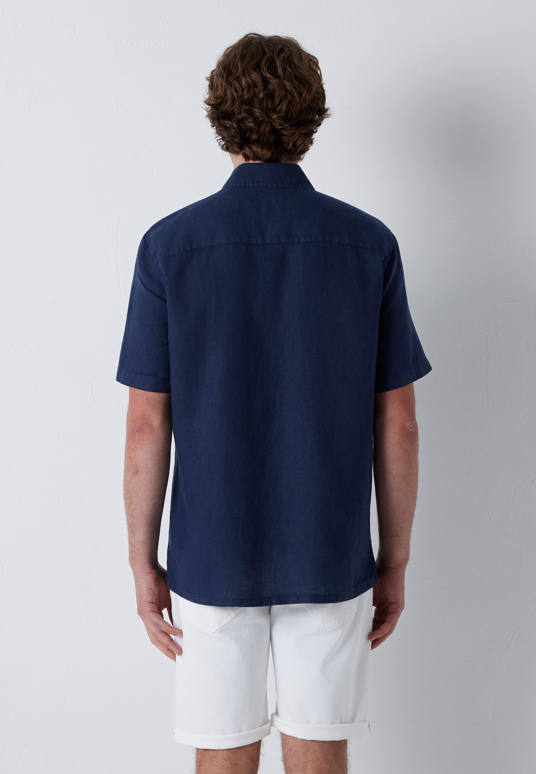Short Sleeve Shirt in Navy Blazer Hemden Mavi