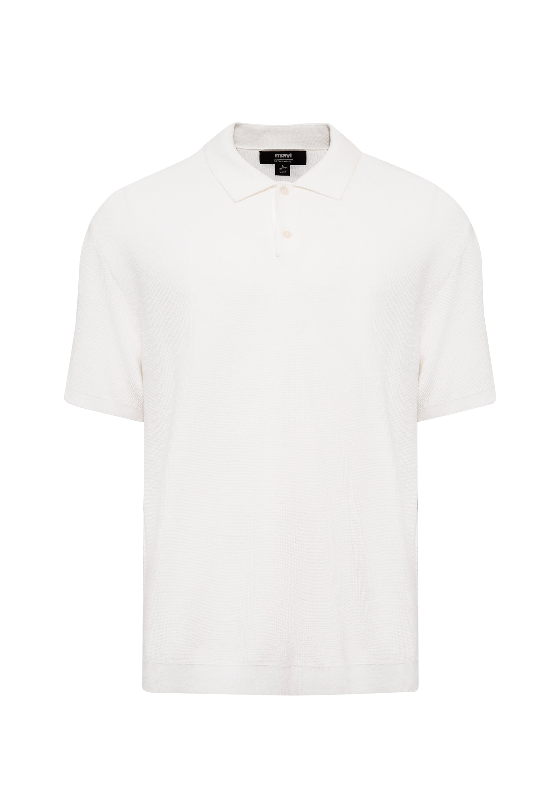 Polo Neck Knit in Antique White T-Shirts Mavi